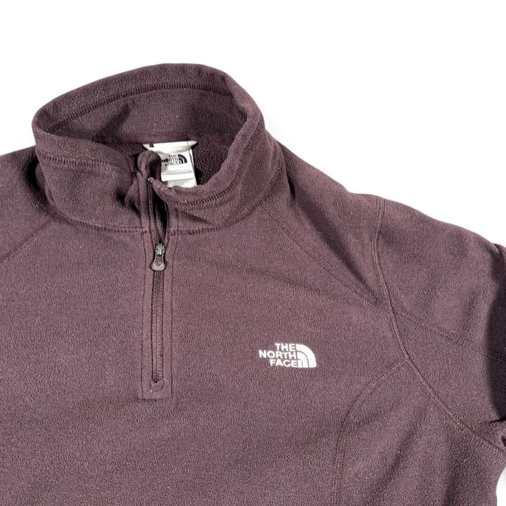 The North Face The North Face Sweater Womens Large Red Fleece Pullover 1/4 Zip Outdoor Raglan Sleeve Mock Neck Pullover Size L / US 10 / IT 46 - 2 Thumbnail
