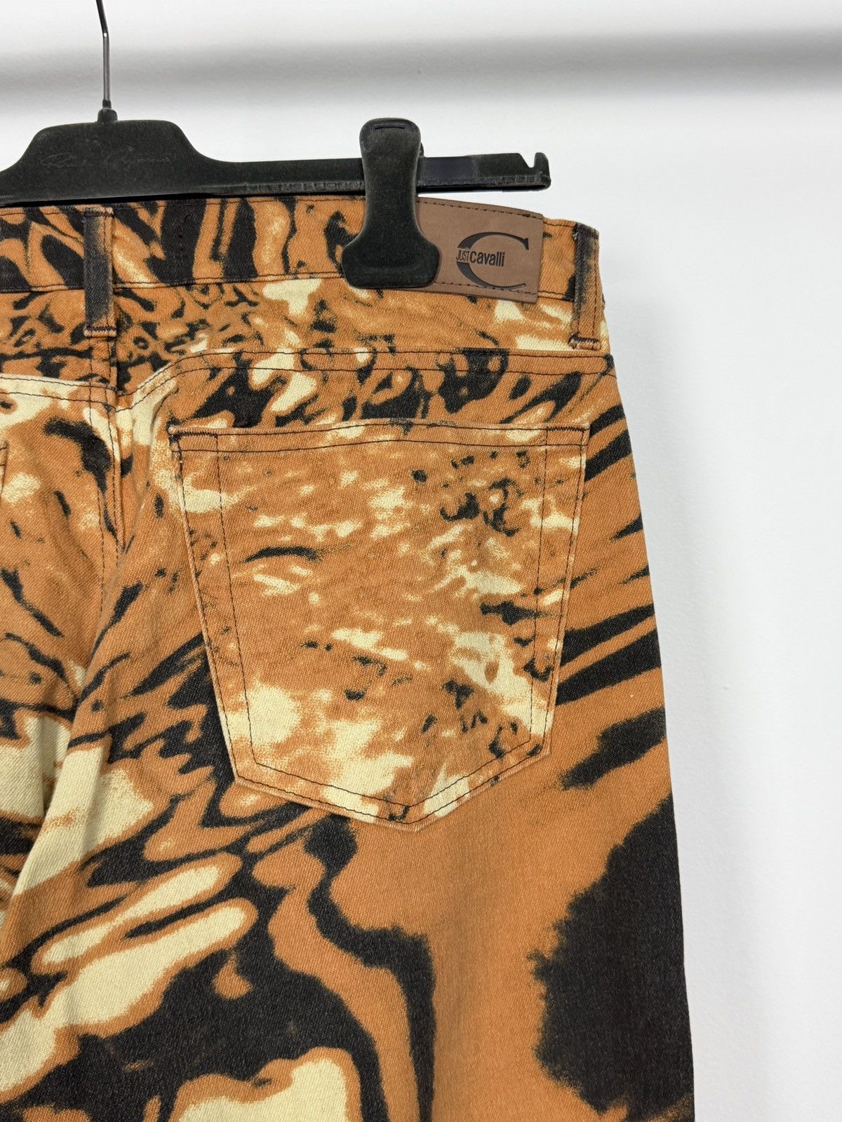 Roberto Cavalli Roberto Cavalli S/S2002 Flared Psychedelic Lava Denim Jeans Size US 32 / EU 48 - 7 Thumbnail