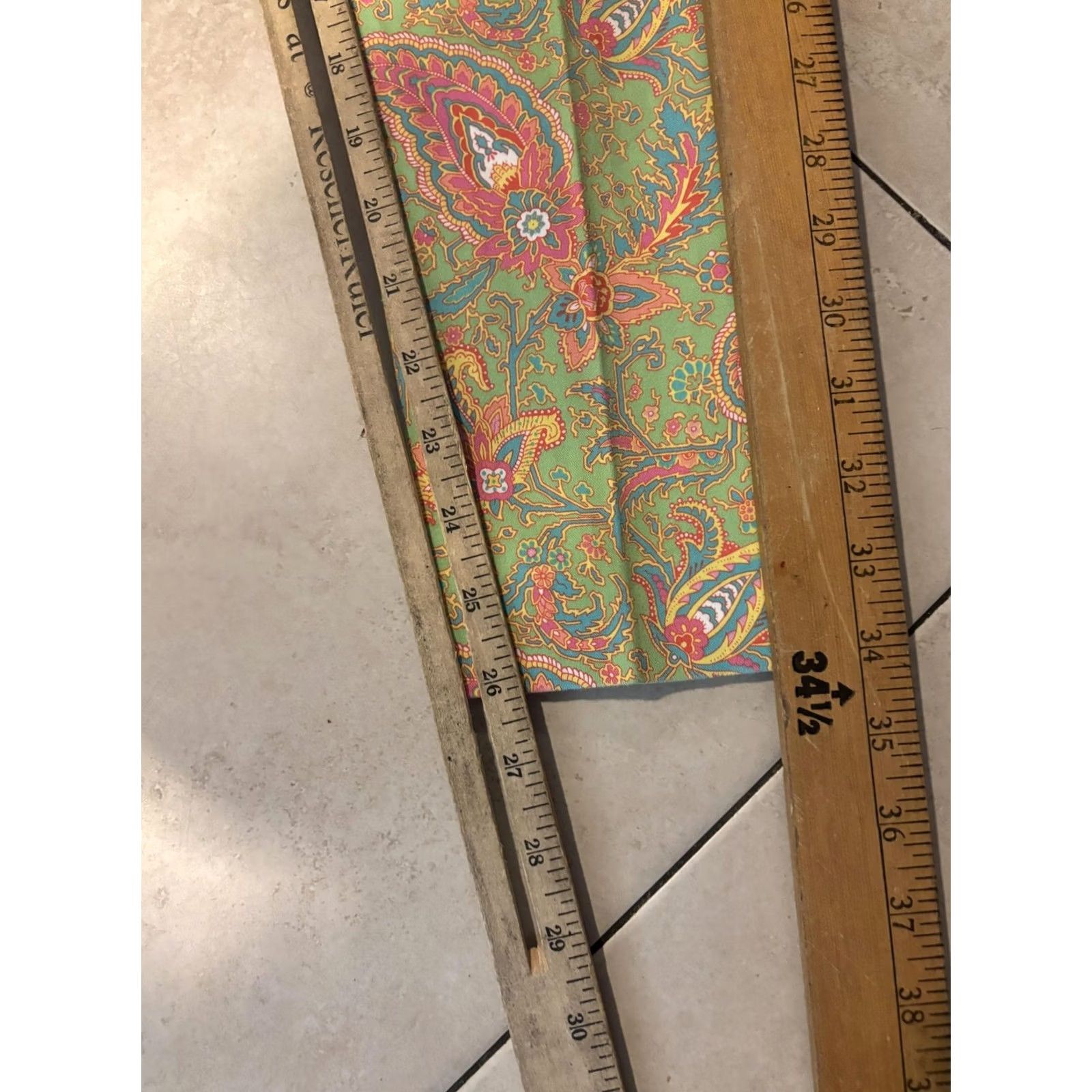 Ralph Lauren Lauren Ralph Pants Womens 2P Green Paisley Print Ankle Twill Stretch Size 26" / US 2 / IT 38 - 6 Thumbnail