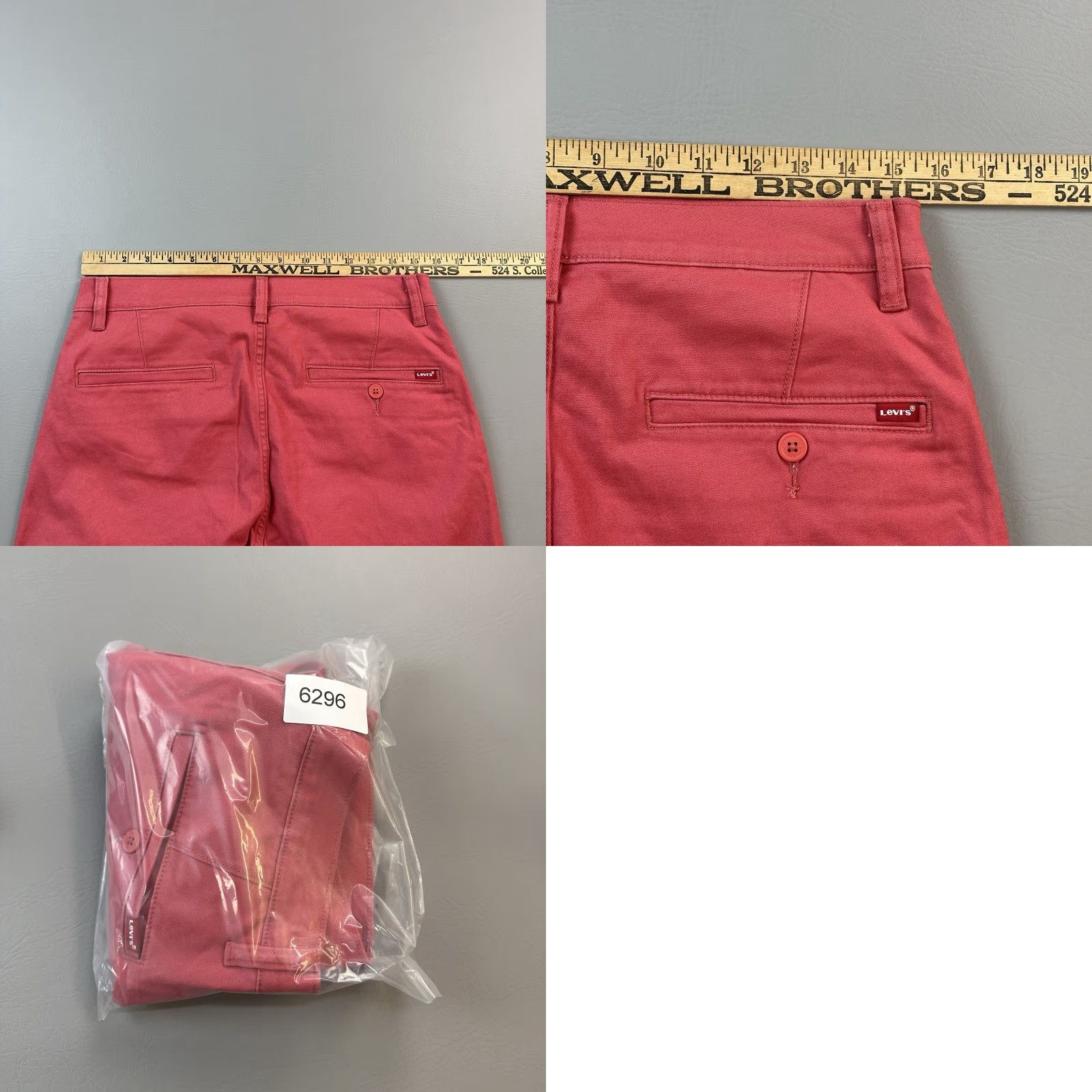 Levi's Levi's Chino Pants Mens 30x30 Rose Red Regular Stretch Casual Tapered Standard XX Logo Pocket Men Size US 30 / EU 46 - 9 Thumbnail