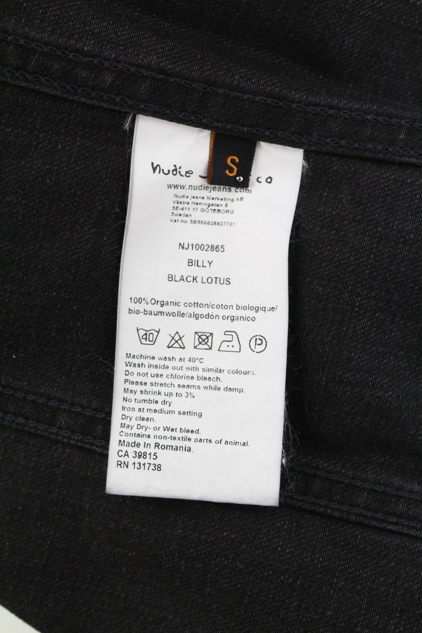 Nudie Jeans BILLY S Black Lotus Organic Polo Washed Jacket 81962 Size US S / EU 44-46 / 1 - 8 Thumbnail