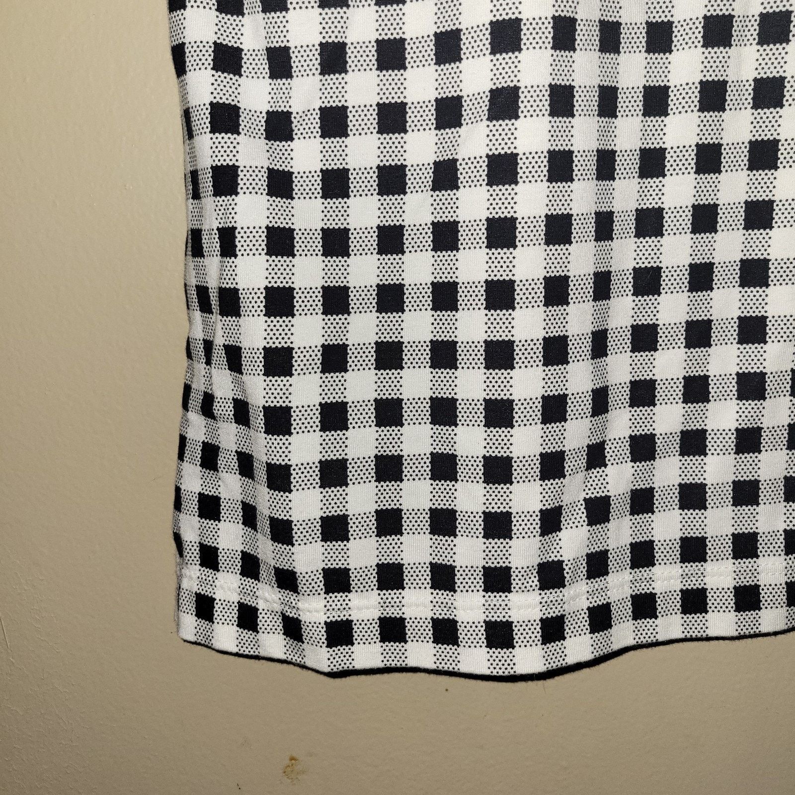 & Other Stories J Jill Black White Checkered Luxe Relaxed Tee Shirt Size MP Size XL / US 12-14 / IT 48-50 - 6 Thumbnail