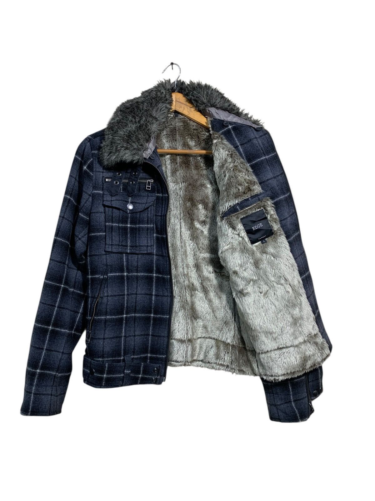 Japanese Brand 🔥EDGE RUPERT BLUE TARTANS WOOL JACKET FUR Size US M / EU 48-50 / 2 - 6 Thumbnail
