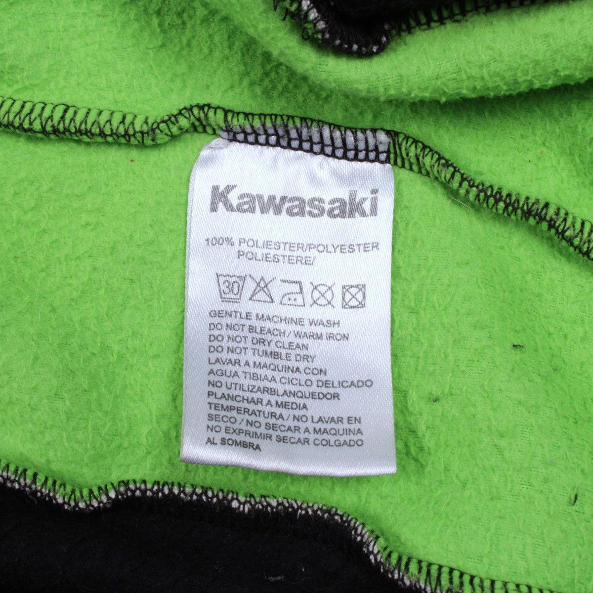 Vintage Kawasaki Apparel Full Zip Fleece Jacket Size US S / EU 44-46 / 1 - 15 Thumbnail