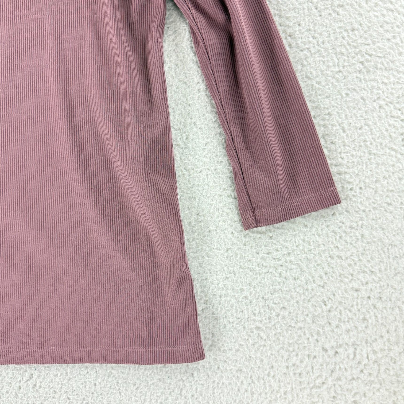J. Jill J. Jill Top Womens Medium Mauve Pink Cowl Neck Ribbed Long Sleeve Pullover Shirt Size M / US 6-8 / IT 42-44 - 3 Thumbnail