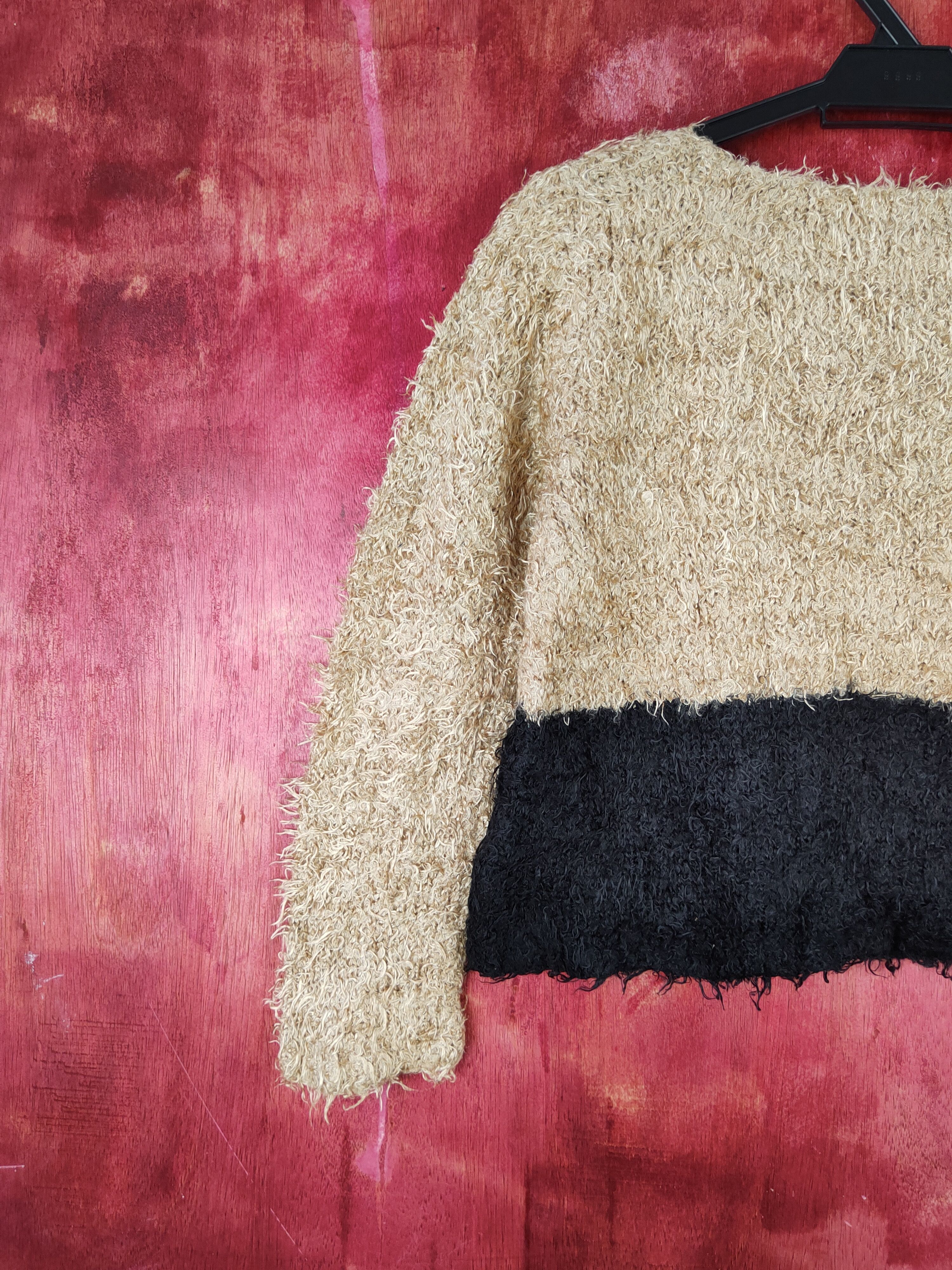 Japanese Brand × Vintage Free's Mart Brown Shag Shaggy Fur Mohair Knitwear #S1913 Size S / US 4 / IT 40 - 8 Thumbnail