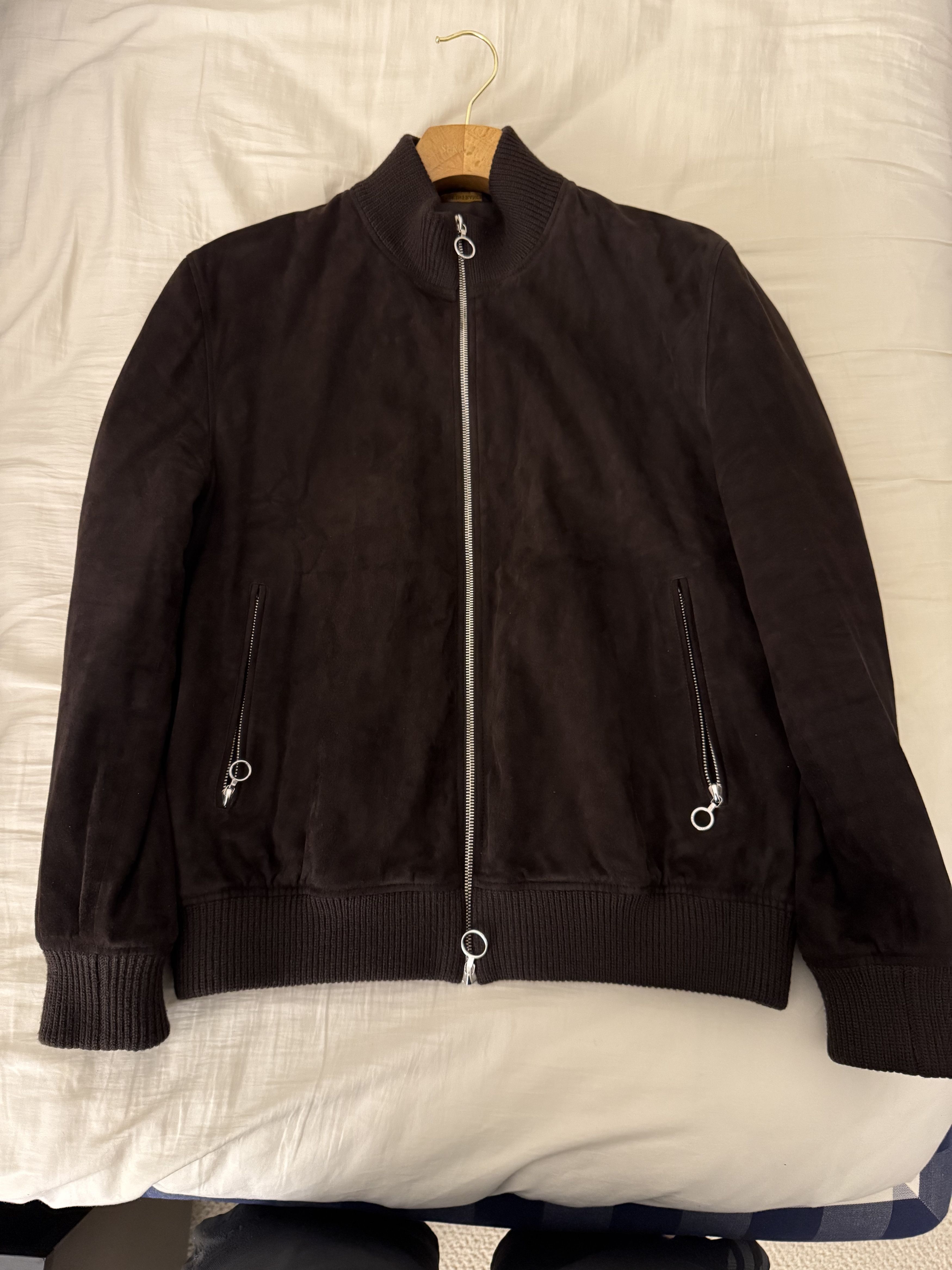 SERAPHIN Dark brown suede bomber jacket Size US L / EU 52-54 / 3 - 2 Thumbnail