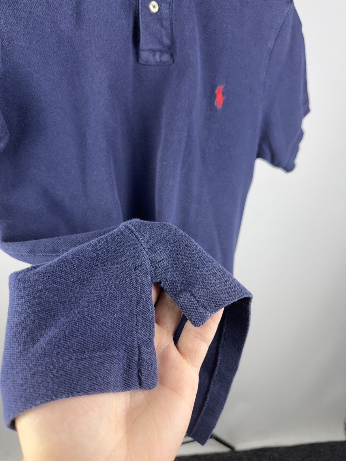 Polo Ralph Lauren Vintage 90s Polo Ralph Lauren Navy Slim Fit Polo Shirt M Size US M / EU 48-50 / 2 - 4 Thumbnail