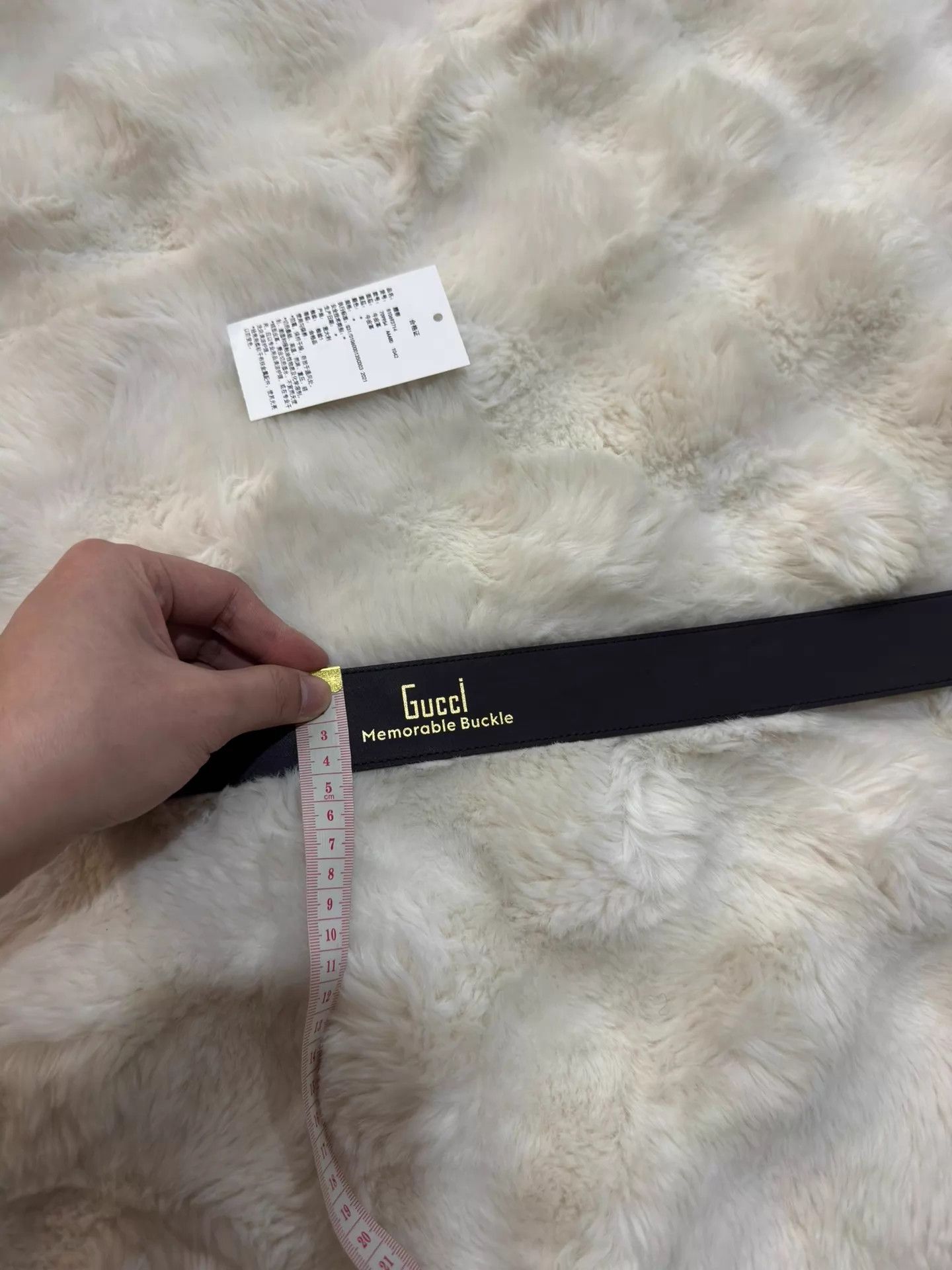 Gucci Gucci Gold Buckle Black & White Polka Dot Belt With Tags Size ONE SIZE - 7 Thumbnail