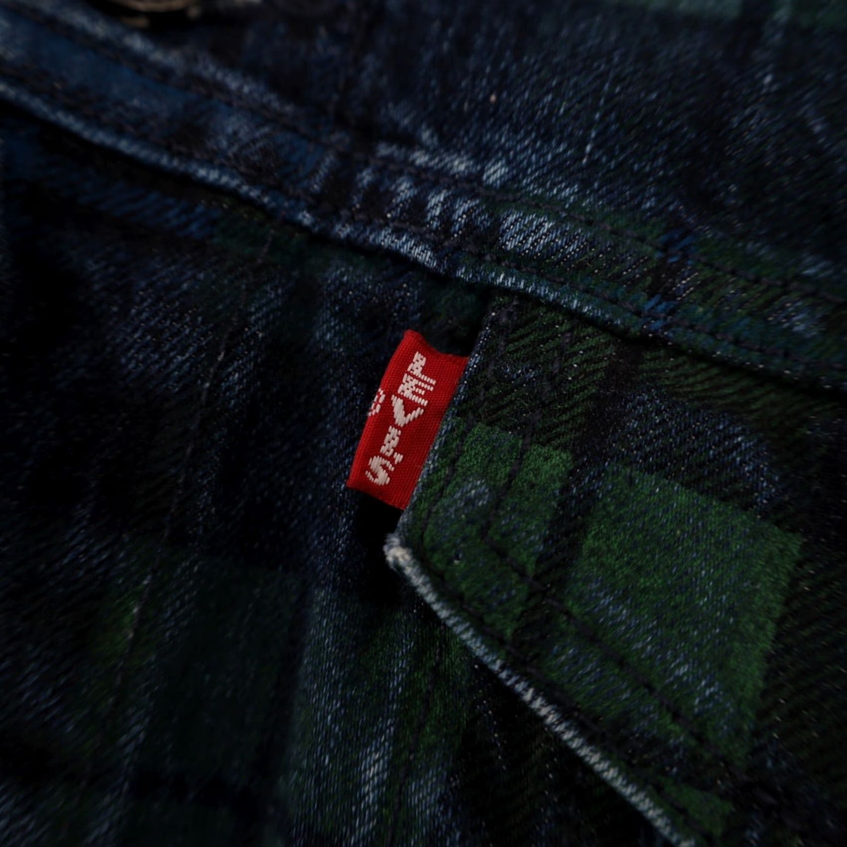 Levi's VINTAGE Levi's Painted Plaid Denim Jacket Men Jacket Blue 21"x26" Reg M Mens Jacket Denim Blue Jeans Coat Size US M / EU 48-50 / 2 - 5 Thumbnail
