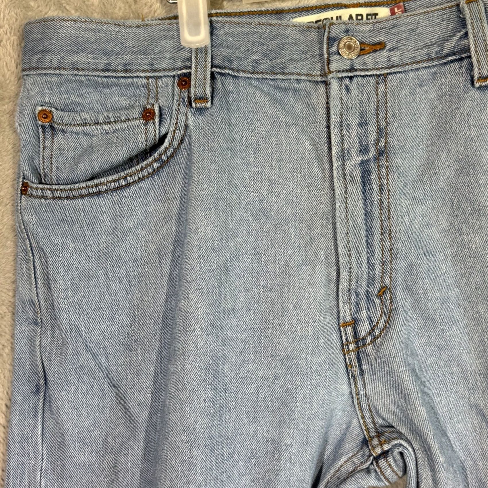 Levi's Levi’s 505 Jeans Men 36x29 Regular Fit Mid Rise Straight Light Wash Blue Denim Size US 36 / EU 52 - 3 Thumbnail