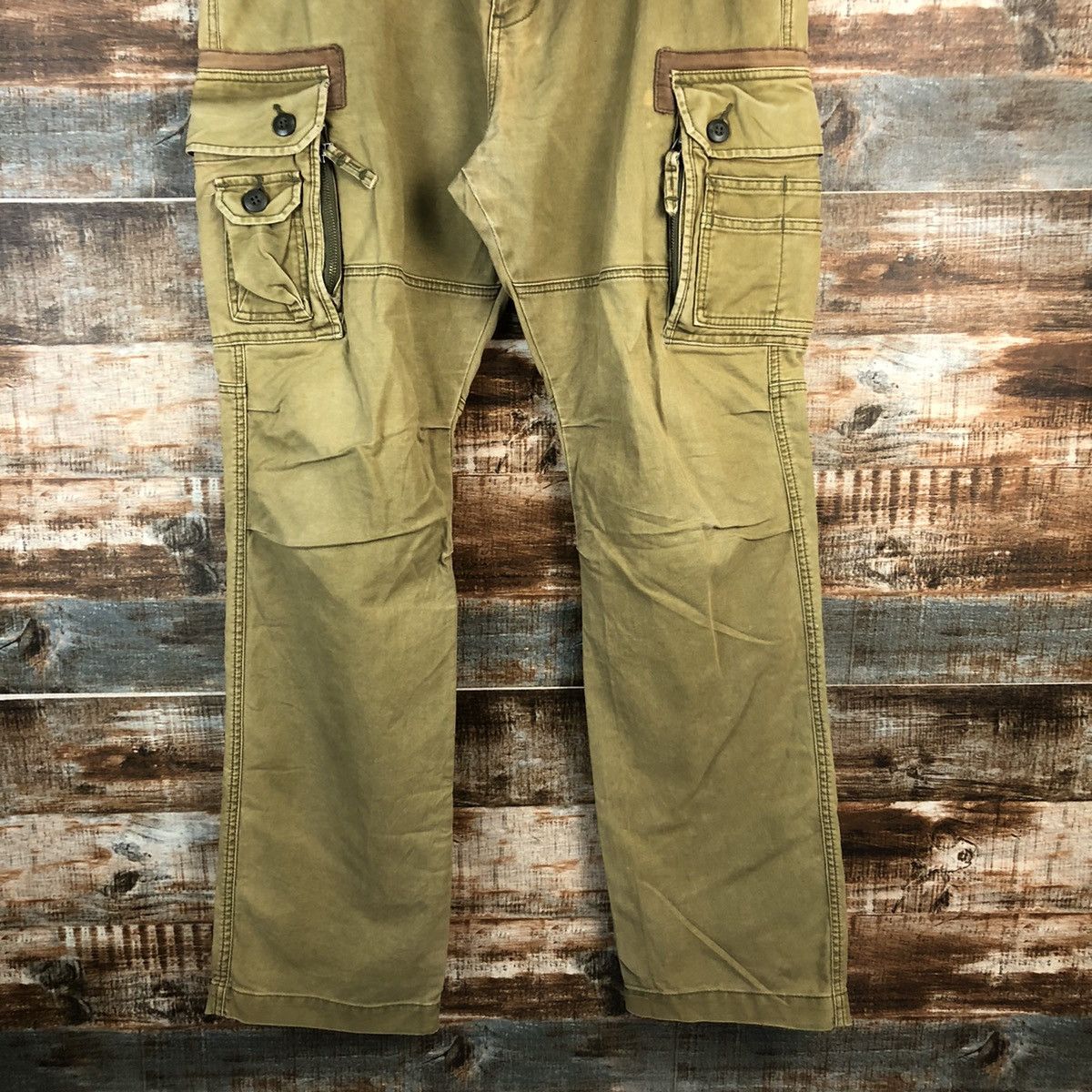 Alpha Industries DL Alpha Industries Green Cargo Multipocket Pants #C613 Size US 34 / EU 50 - 3 Thumbnail
