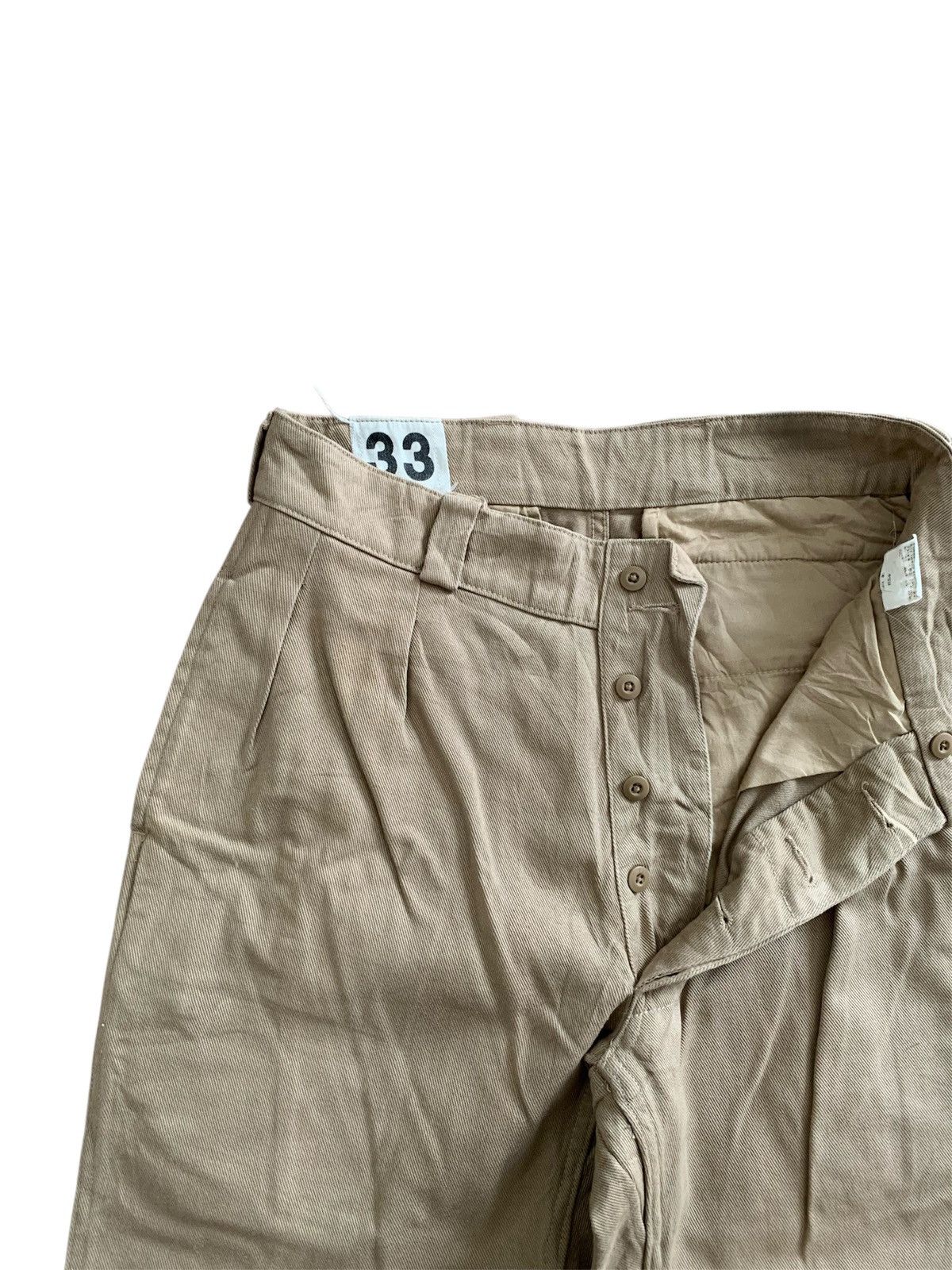 Vintage Vintage French Army Military Khaki Trousers Size US 33 - 4 Thumbnail
