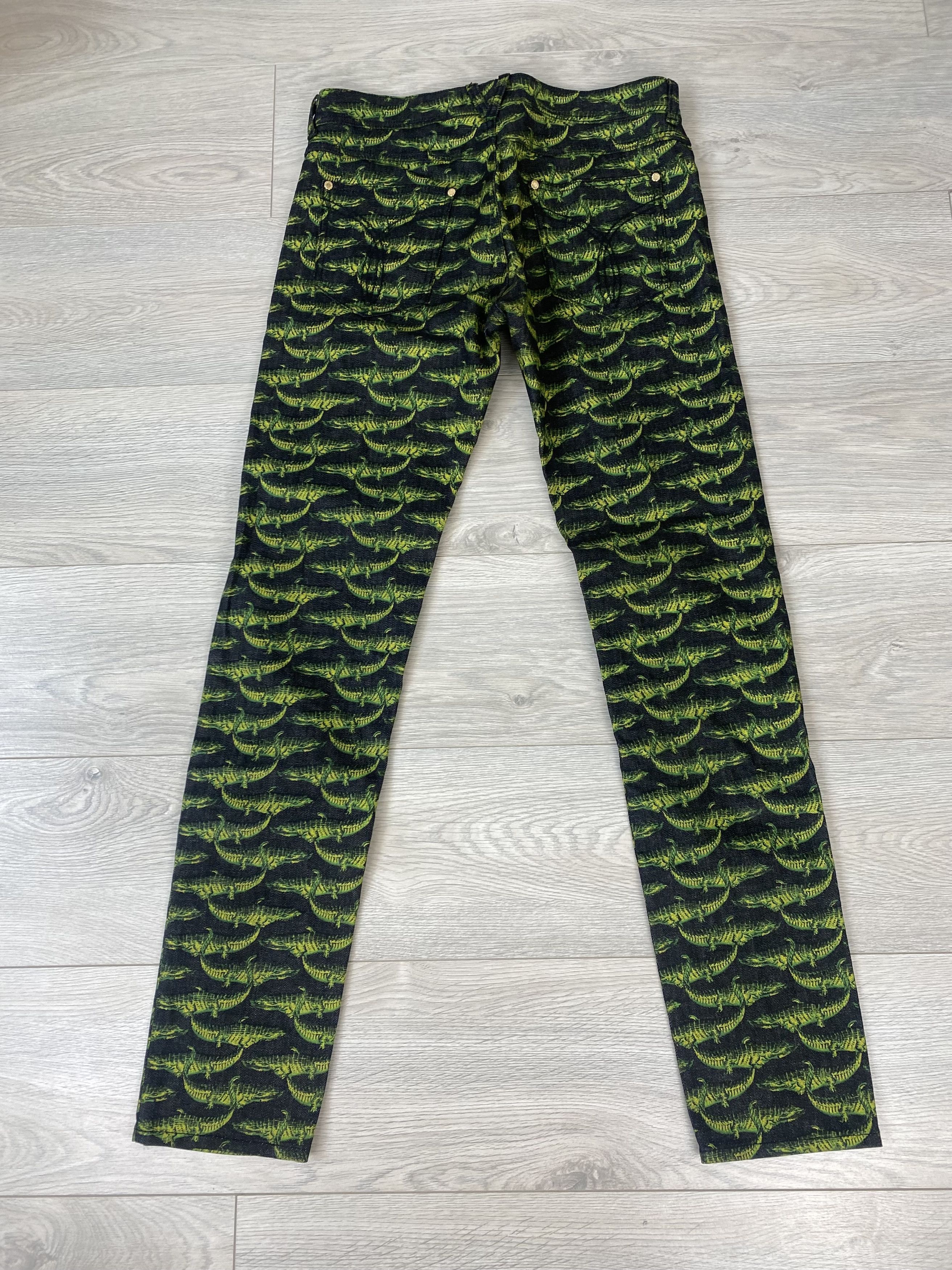 Versace FW11 Versace X H&M Crocodile All Over Printed Denim Pants Size US 31 - 7 Thumbnail