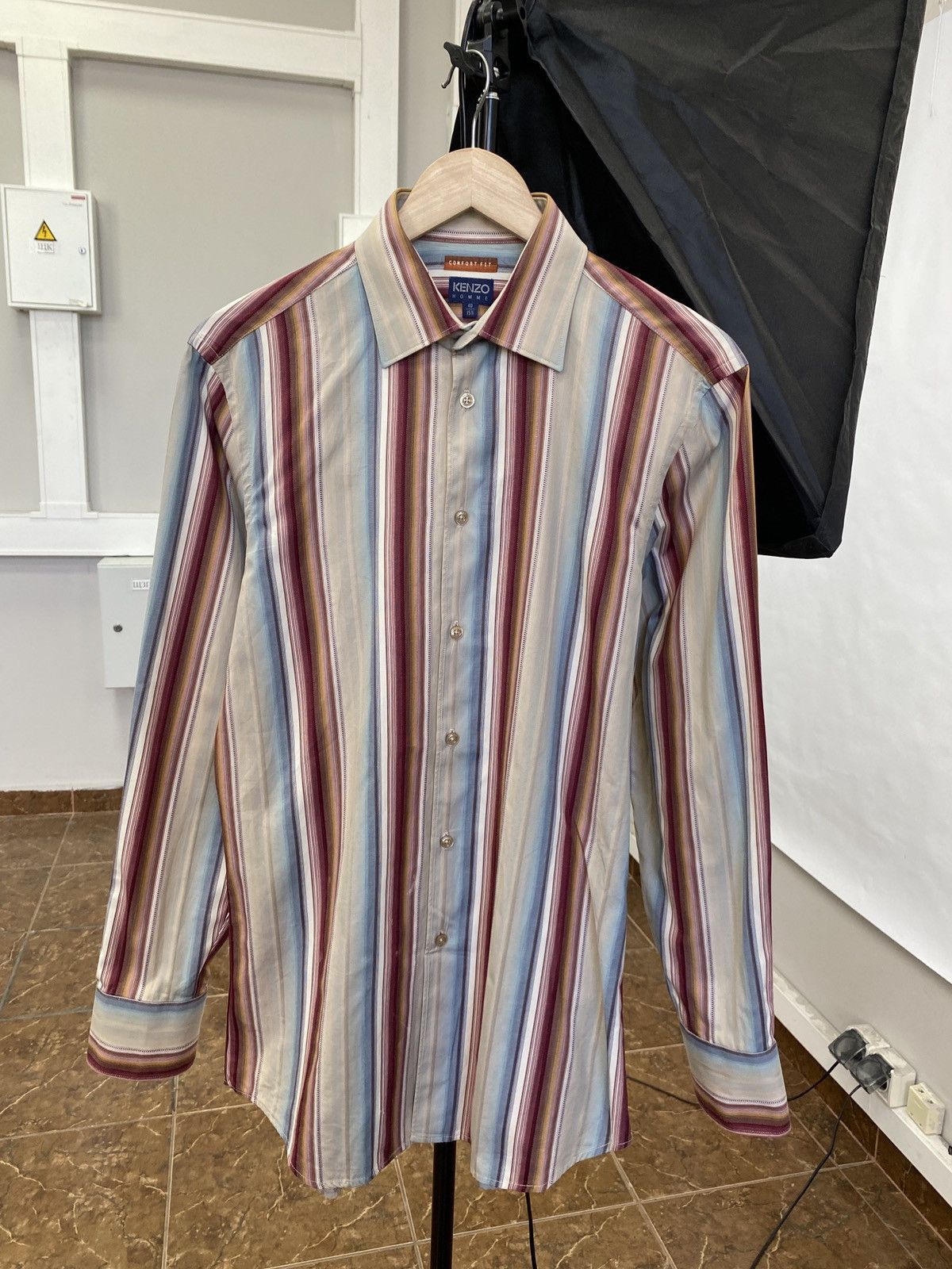 Kenzo 🐅 Vintage 90s Kenzo Homme Paris Shirt Comfort Fit Rare Y2K Size US L / EU 52-54 / 3 - 1 Thumbnail