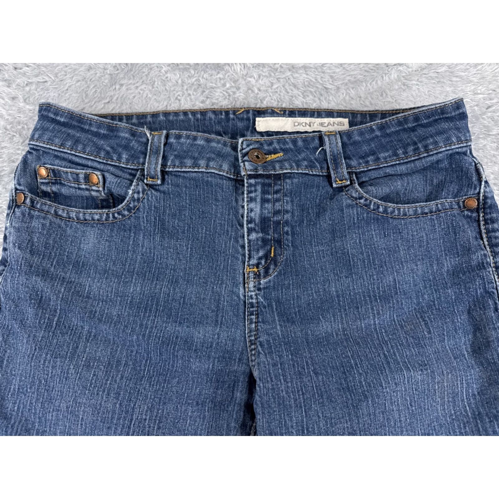 DKNY DKNY Jeans Women 10 Blue Denim Bootcut Cotton Blend Mid Rise 31x30 Size 32" / US 10 / IT 46 - 4 Thumbnail