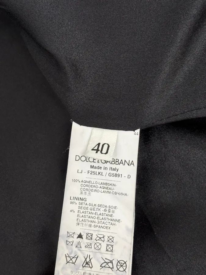 Dolce & Gabbana 2000s Dolce & Gabbana Woven Black Leather Jacket Size US XS / EU 42 / 0 - 8 Thumbnail