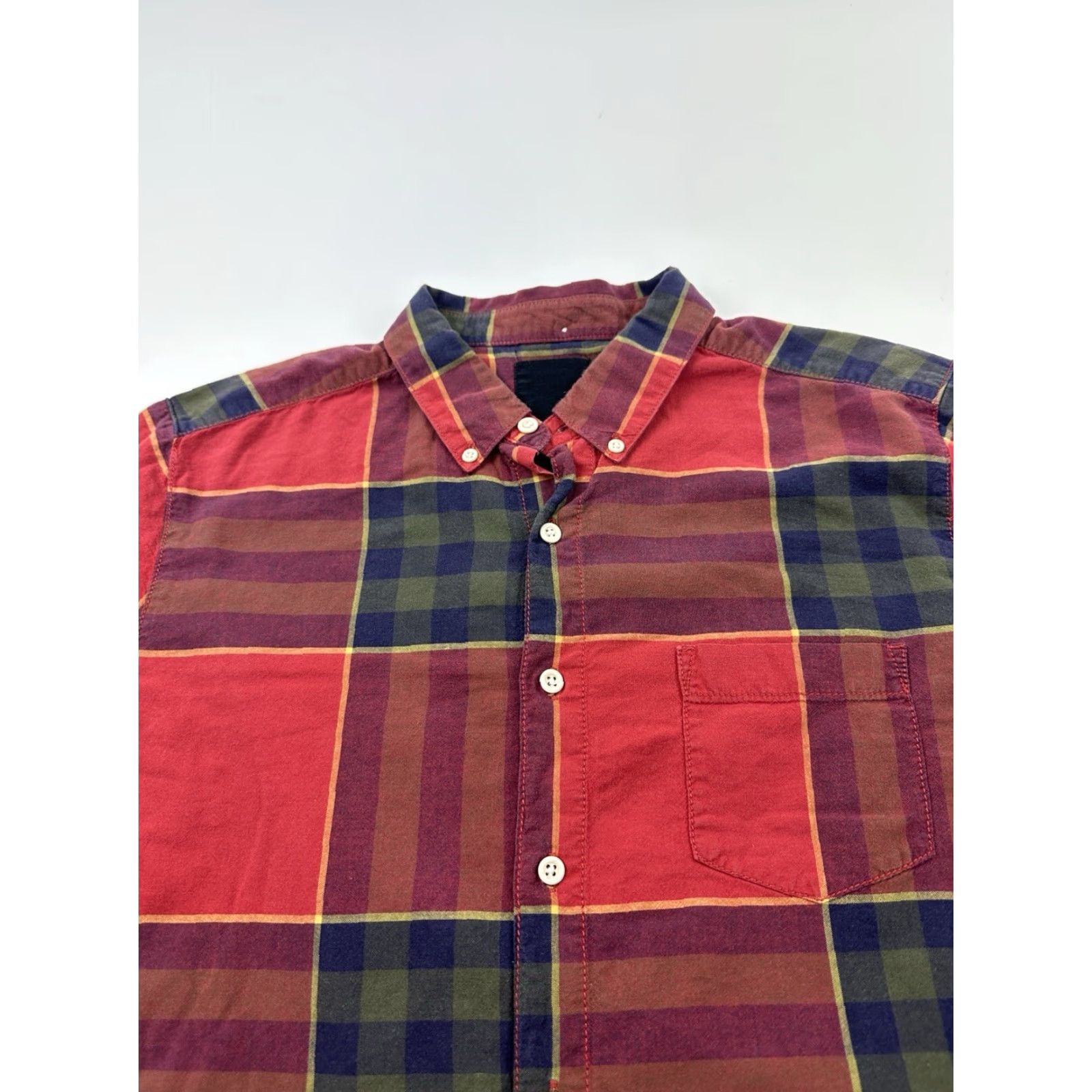 Denime Life After Denim Shirt Mens XL Red Plaid Long Sleeve Button-Up Cotton Casual Size US XL / EU 56 / 4 - 4 Thumbnail
