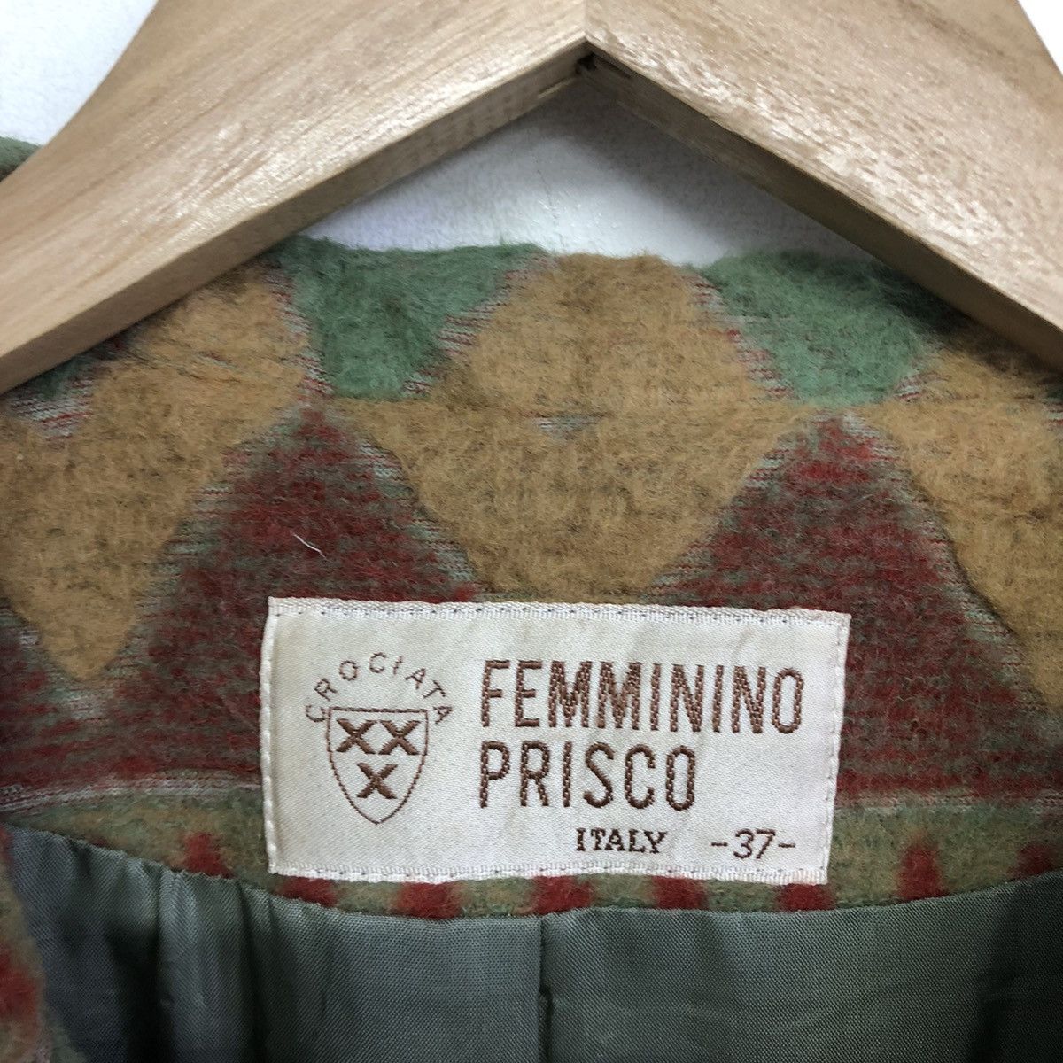 Japanese Brand Femminino Prisco Motive Stripe Design Wool Outer Jacket Size XS / US 0-2 / IT 36-38 - 14 Thumbnail