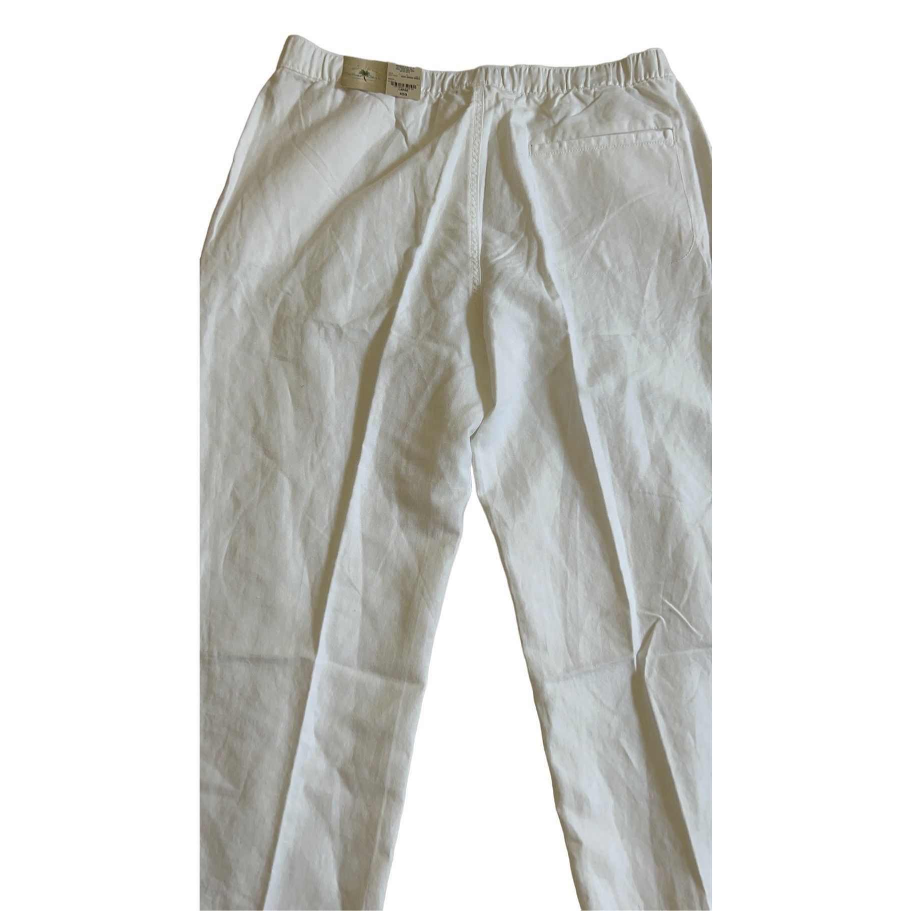 Island Shores Island Shores White Linen Pants Large Size 34" / US 12 / IT 48 - 4 Thumbnail