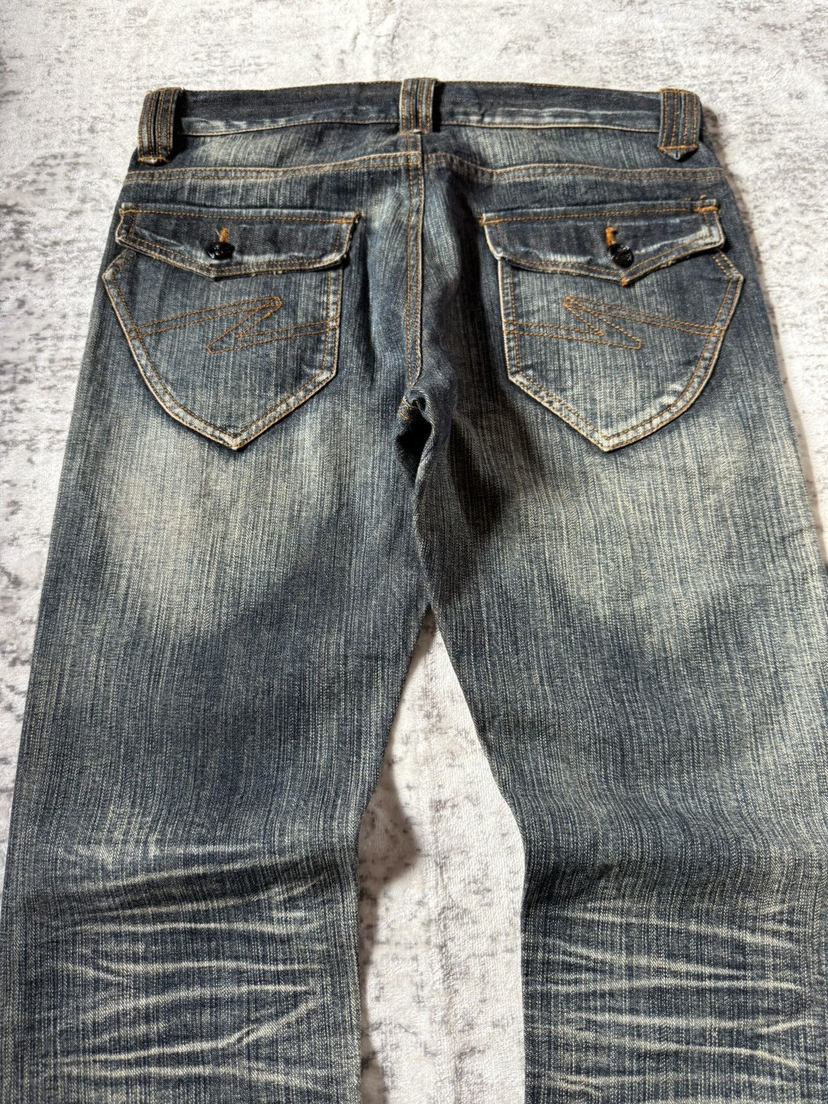 In The Attic In The Attic Japan Mud Earthy Wash Paneled Gun Pocket Jeans Size US 30 / EU 46 - 15 Thumbnail