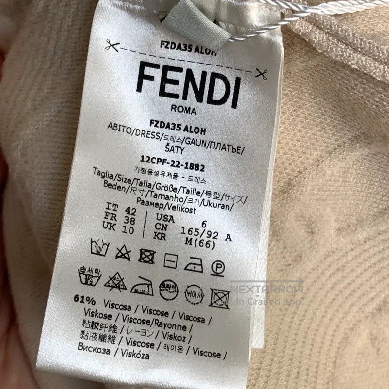Other Fendi White and beige dress with tight zipper design Size S / US 4 / IT 40 - 2 Thumbnail