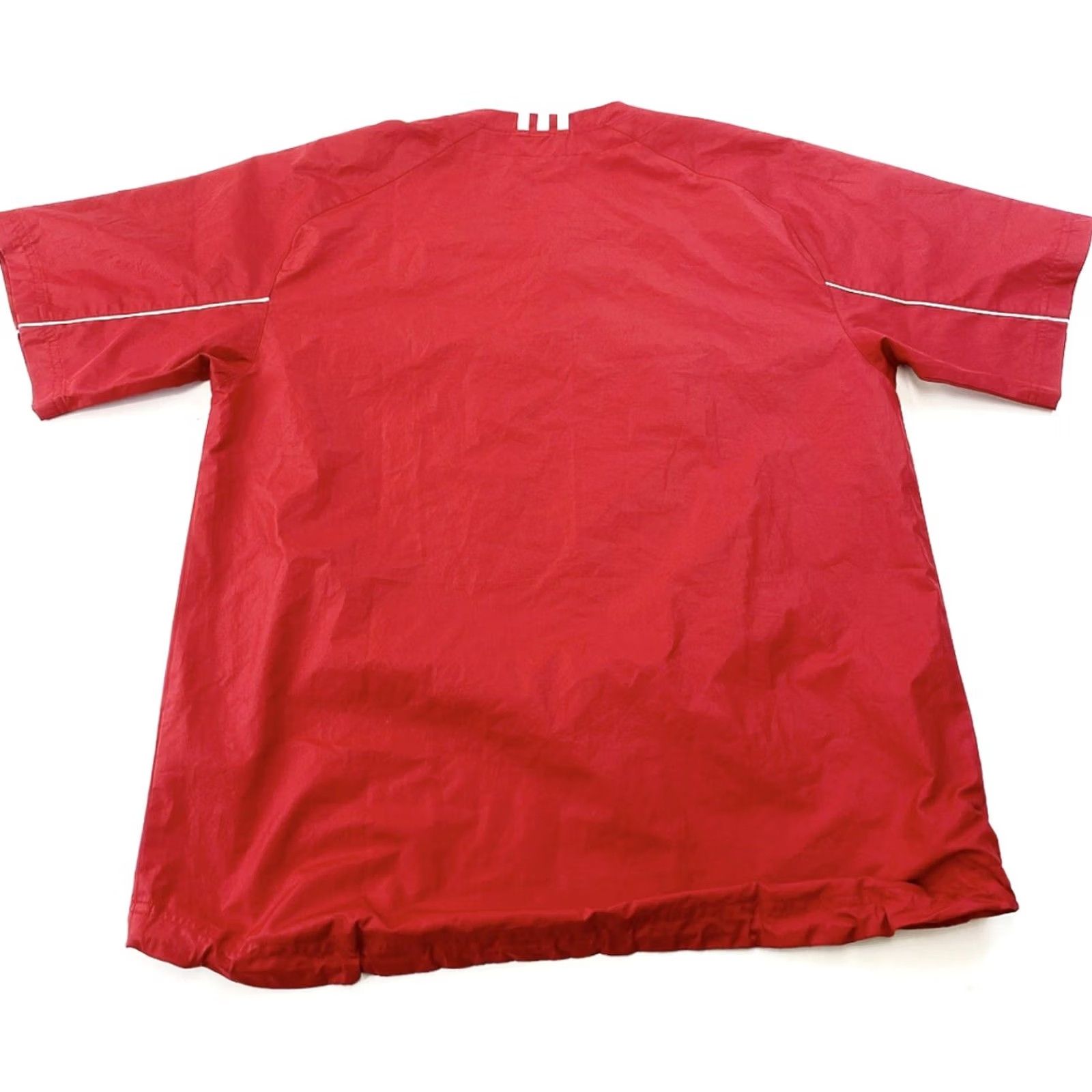 Adidas Adidas Cage Jacket Mens Small Red Baseball Softball 1/4 Zip Short Sleeve Icon Size US 29 - 2 Thumbnail