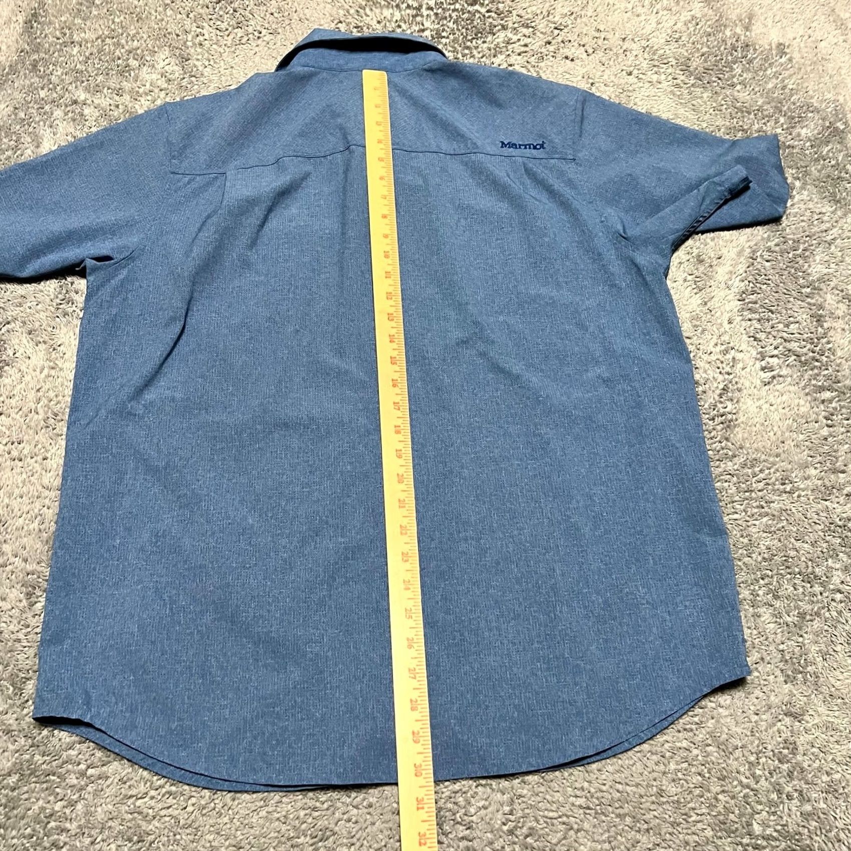 Marmot Marmot Shirt Mens XL Blue Performance Short Sleeve Button Outdoor Size US XL / EU 56 / 4 - 6 Thumbnail