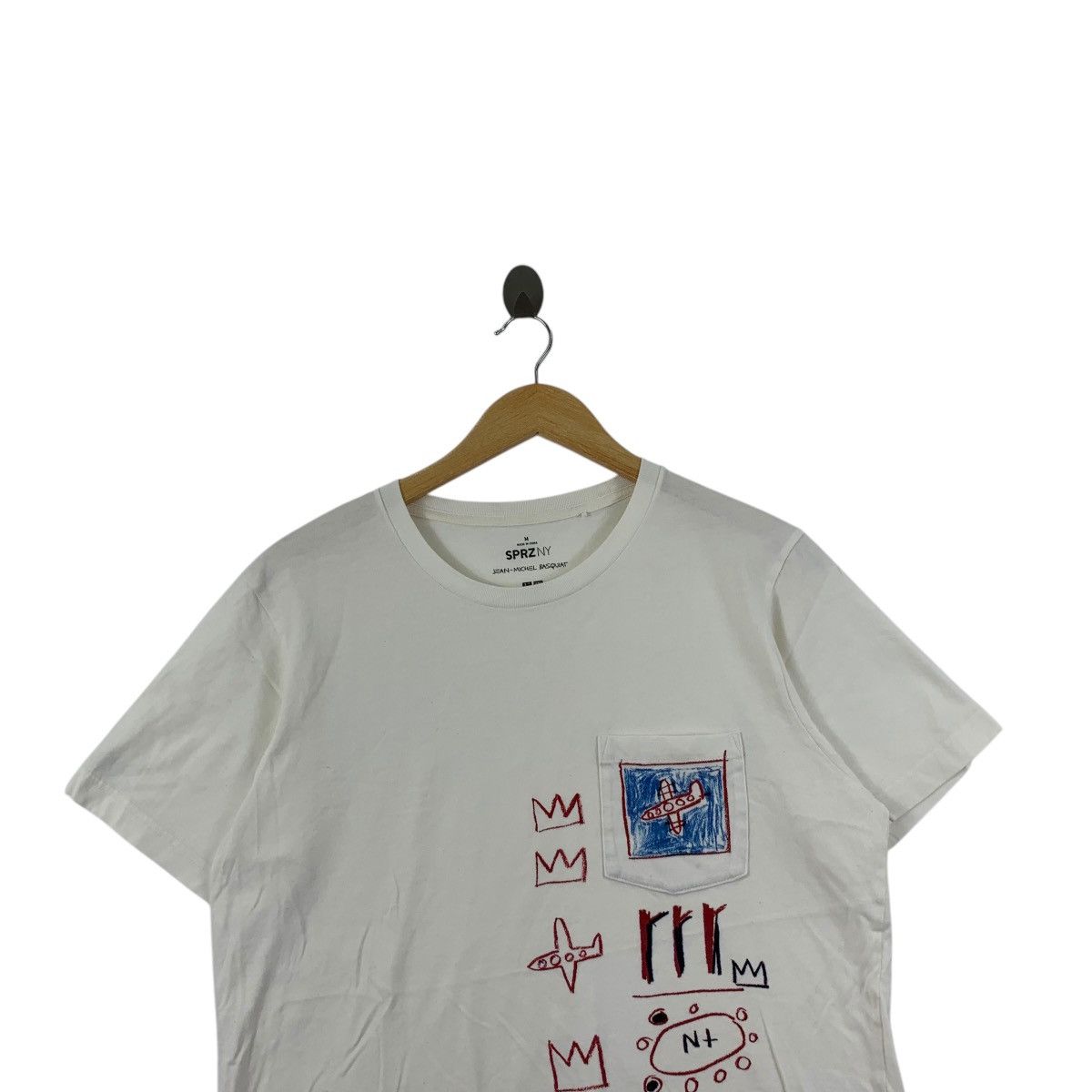 Uniqlo JEAN MICHEL BASQUIAT x UNIQLO Blue Airplanes Art Tee Shirt Size US M / EU 48-50 / 2 - 2 Thumbnail