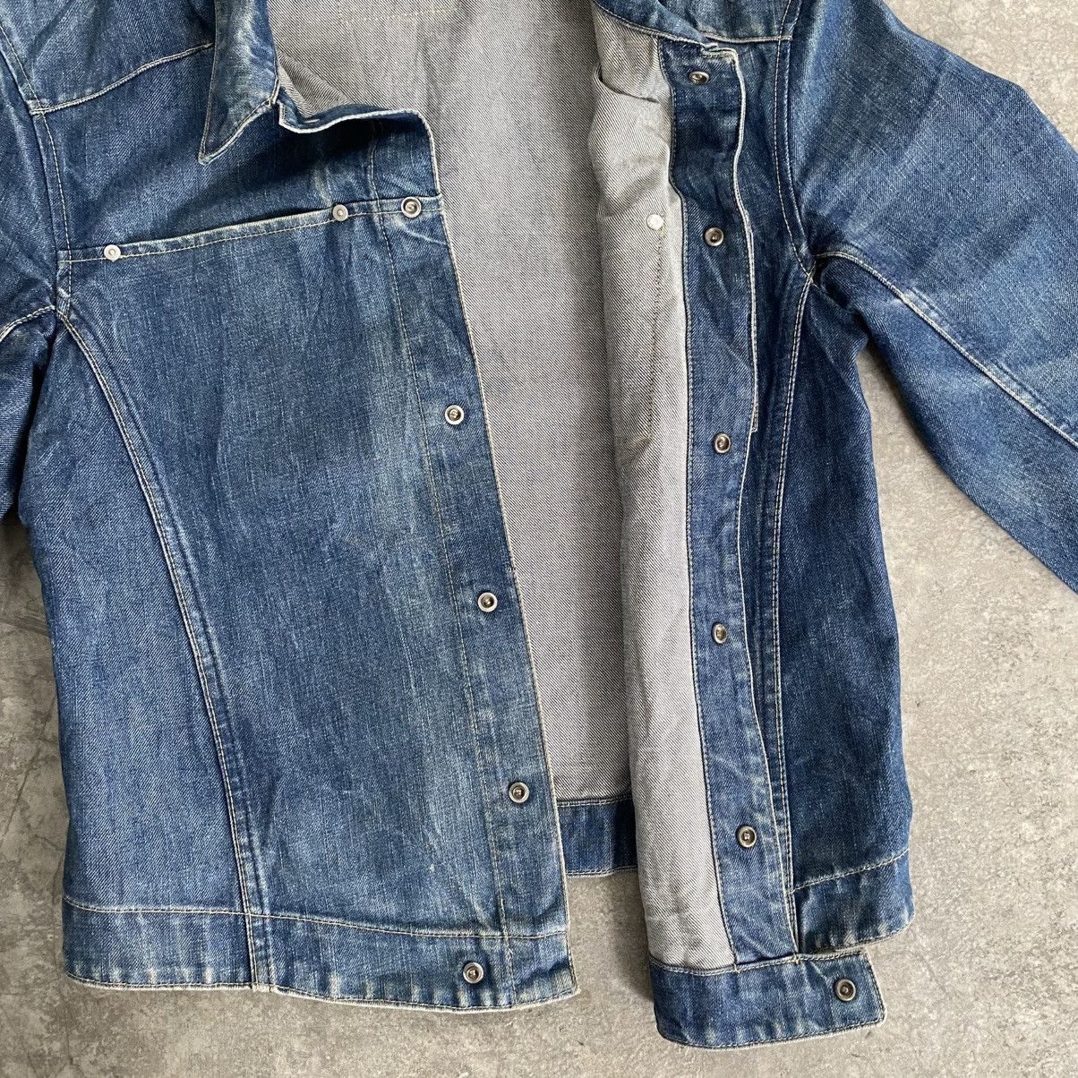 Levi's Vintage 2000’s Levis Engineered Faded Honeycomb Denim Jacket Size US M / EU 48-50 / 2 - 15 Thumbnail