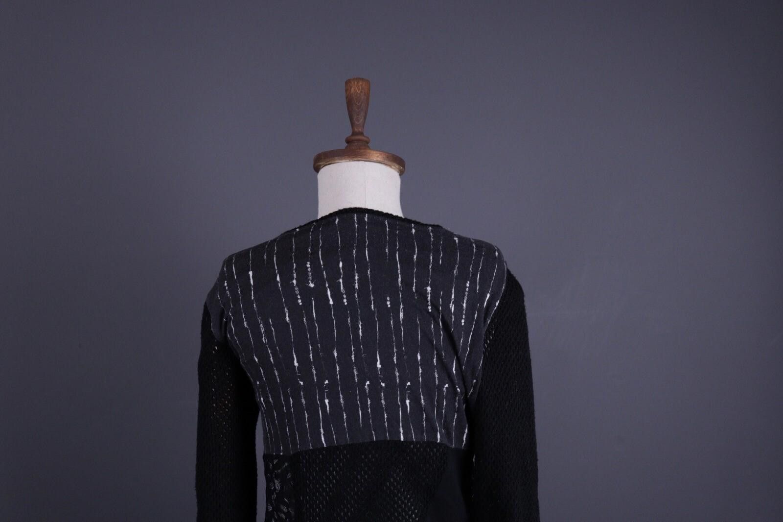 Designer Elisa Cavaletti Sono Italiano Black Knit Shift Dress SzM Size M / US 6-8 / IT 42-44 - 7 Thumbnail