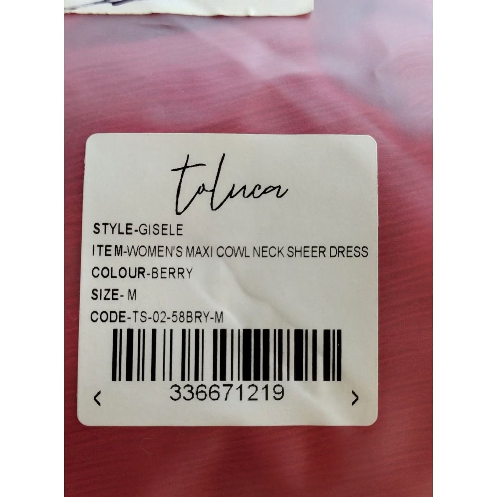 Vintage Toluca Swim Red Maxi Cover Up Cowl Neck Sheer Dress - Size M - Women’s Beach Summer Party Ladies Size M / US 6-8 / IT 42-44 - 6 Thumbnail