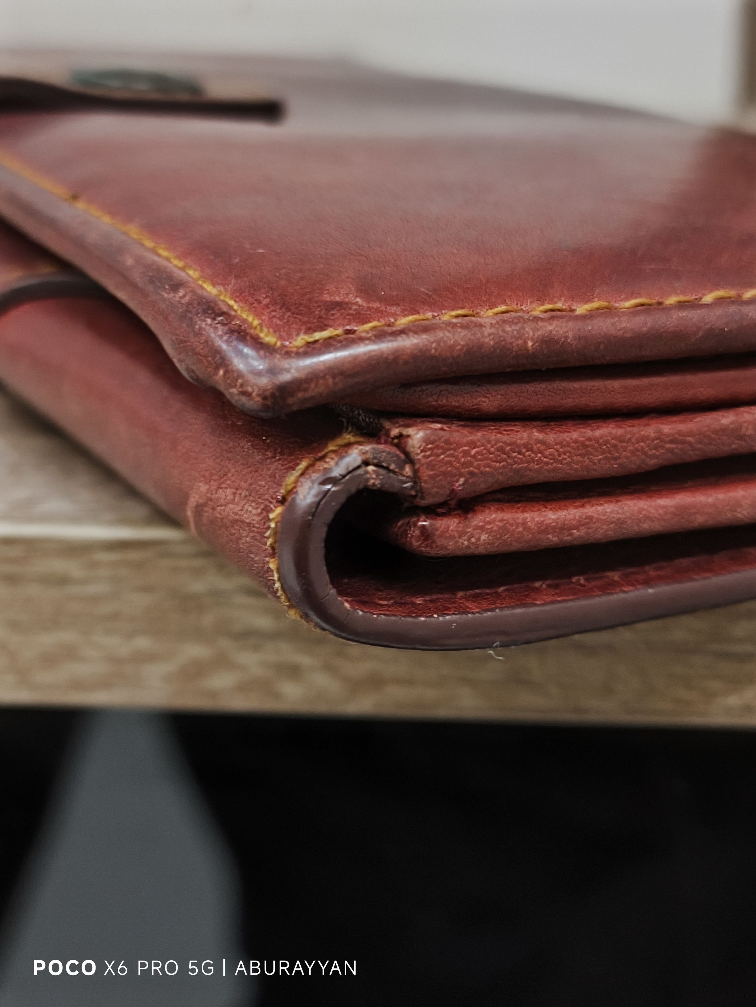 Dior Christian Dior Red Leather Vintage Gaucho Saddle Wallet Size ONE SIZE - 7 Thumbnail