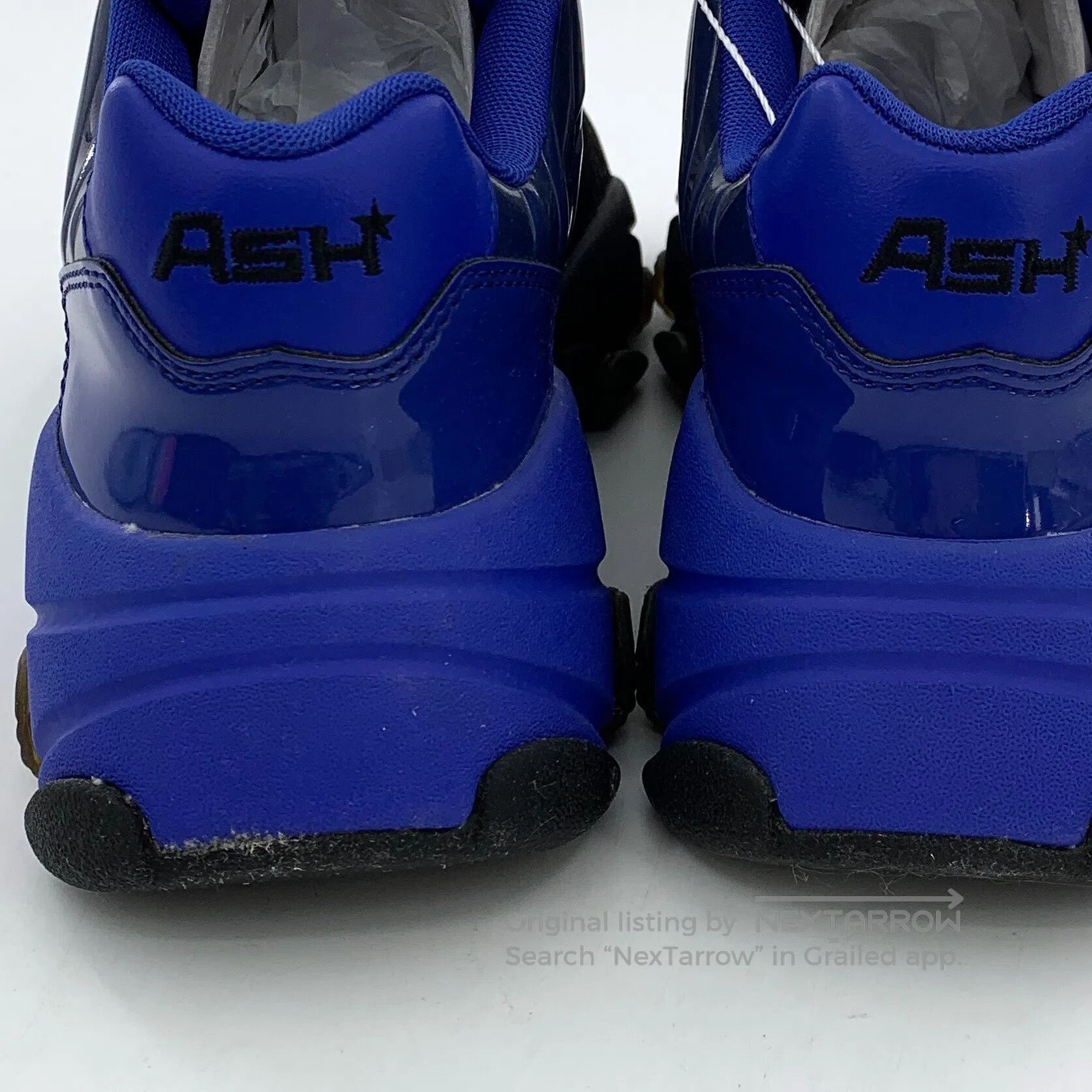 ASH Ash Blue and Black Contrast Color Laced Casual Flat Dad Sh Size US 5 / EU 37 - 9 Thumbnail