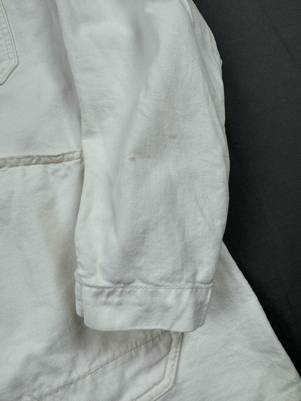 Vintage 70-80ʼs Vintage White Cotton Work Jacket Size US XL / EU 56 / 4 - 3 Thumbnail