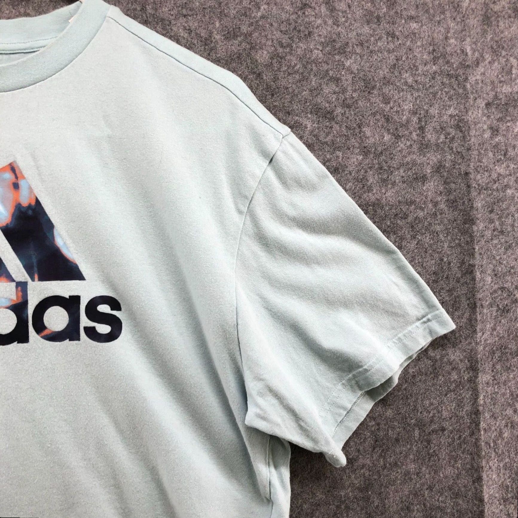 Adidas VINTAGE Adidas Cropped T-Shirt Womens S Light Blue Oversized Short Sleeve Logo Casual Activewear Size S / US 4 / IT 40 - 5 Thumbnail