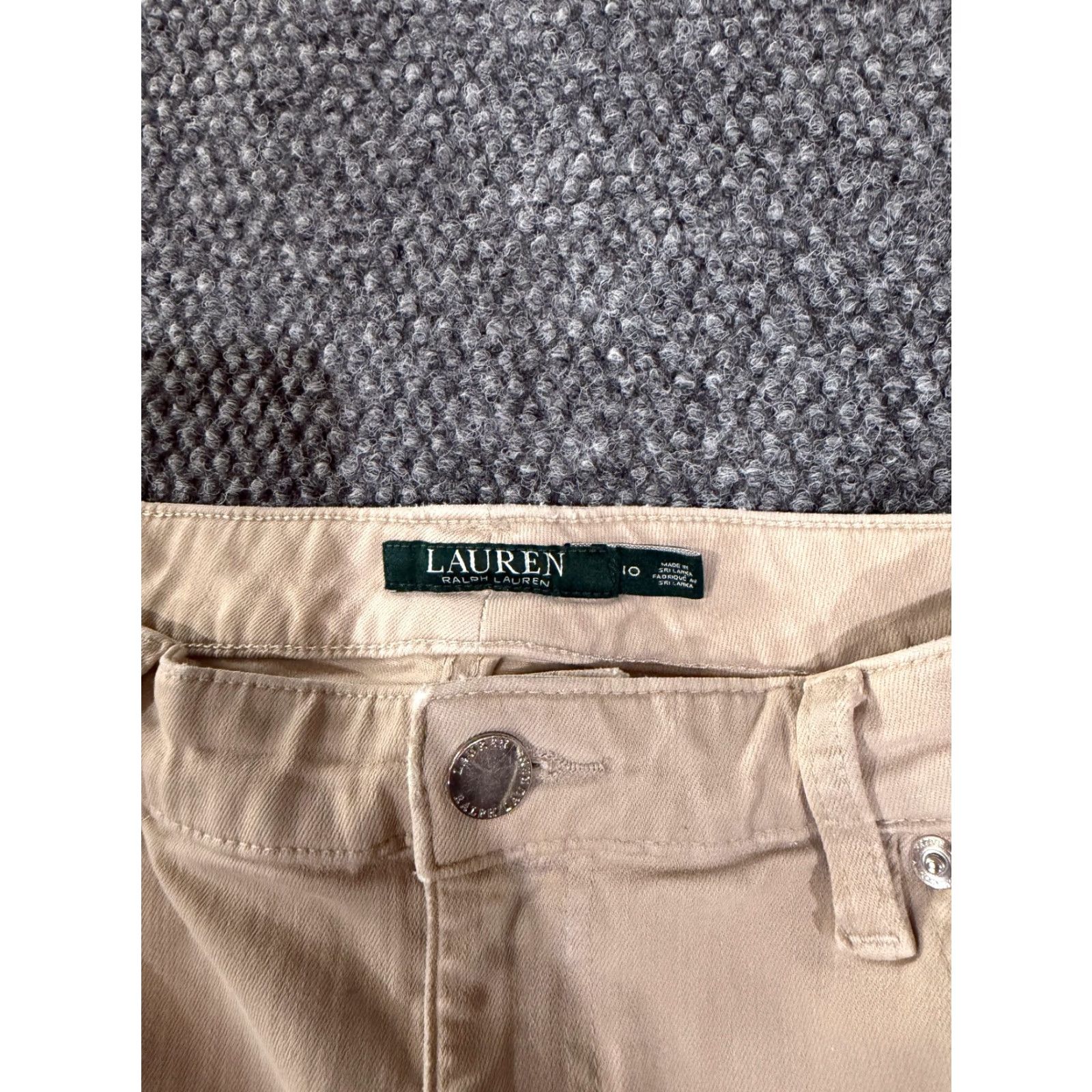 Ralph Lauren Lauren Ralph Lauren Jeans Womens 10 Beige Straight Leg Stretch Regular 5-Pocket Denim Vintage No Womens Size 32" / US 10 / IT 46 - 3 Thumbnail