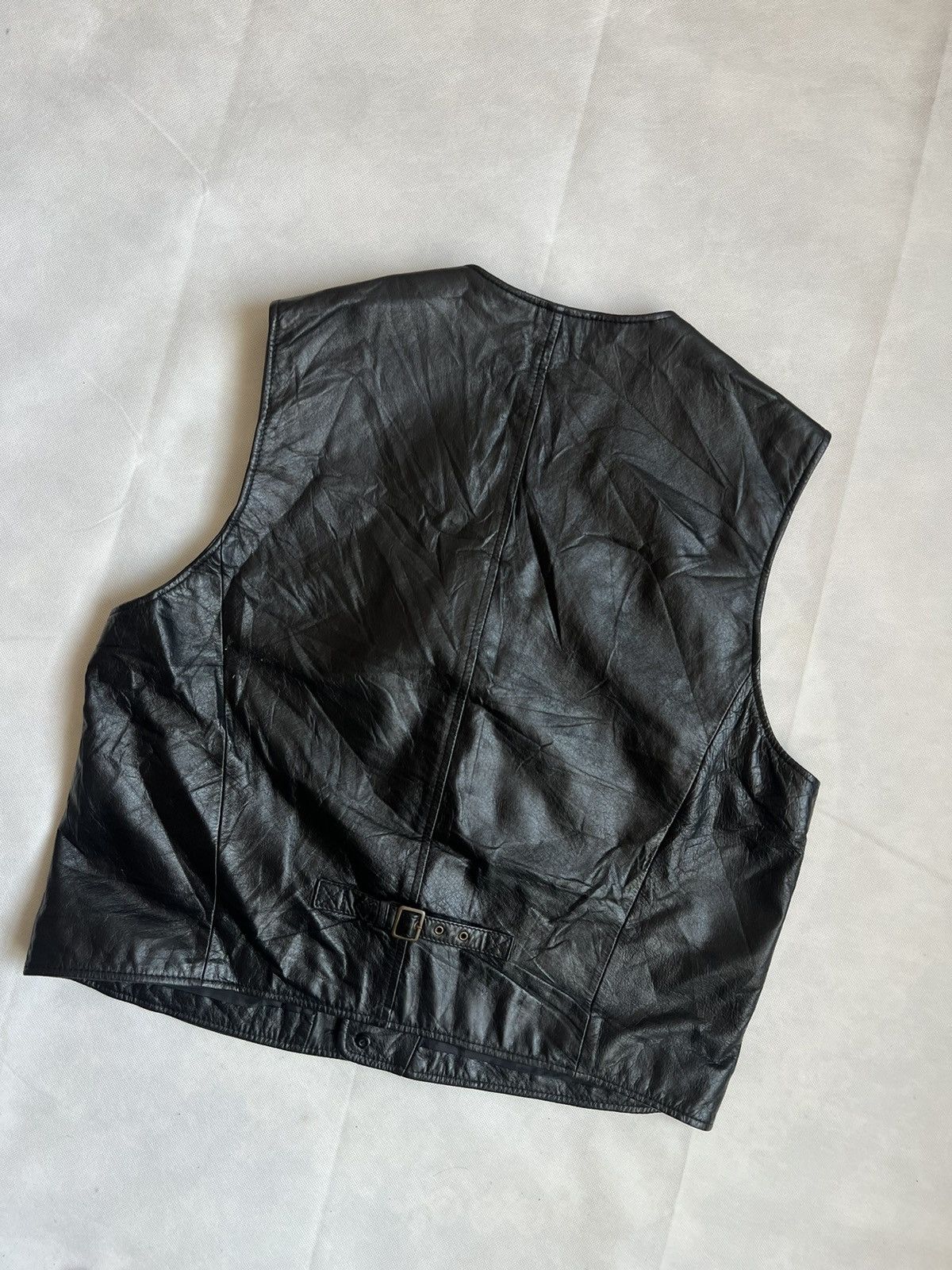 Leather Volcano Cowhide Leather Biker Punk Vest Size US XL / EU 56 / 4 - 10 Thumbnail