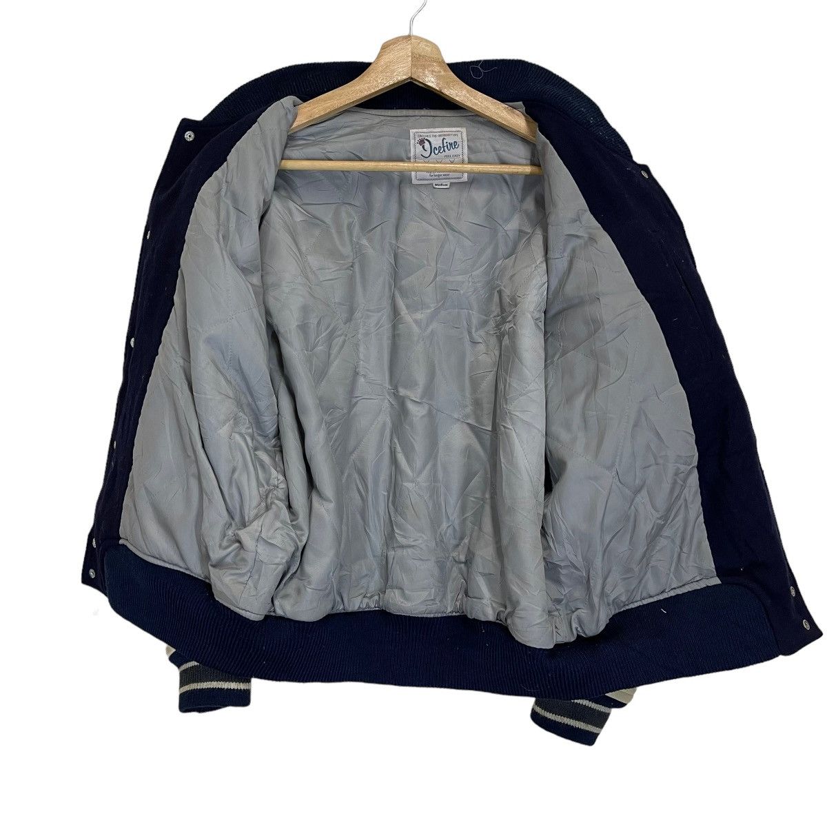 Vintage Ice Fire Ordinary Life Wool / Sleeve Leather Varsity Jacket Size US M / EU 48-50 / 2 - 13 Thumbnail