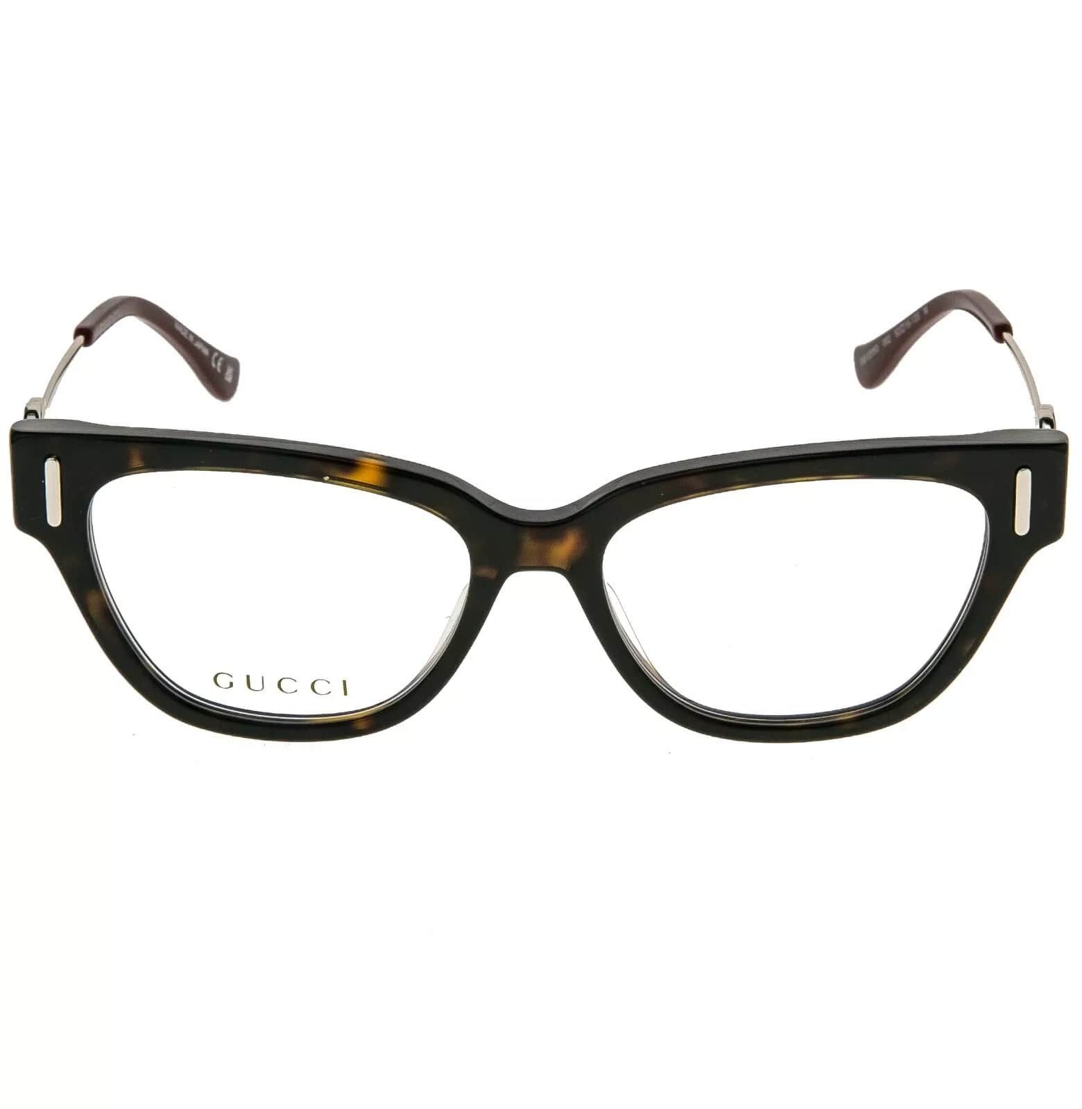 Gucci GUCCI 1205 Havana Silver Metal Logo Eyeglasses GG1205O 002 Size ONE SIZE - 10 Thumbnail