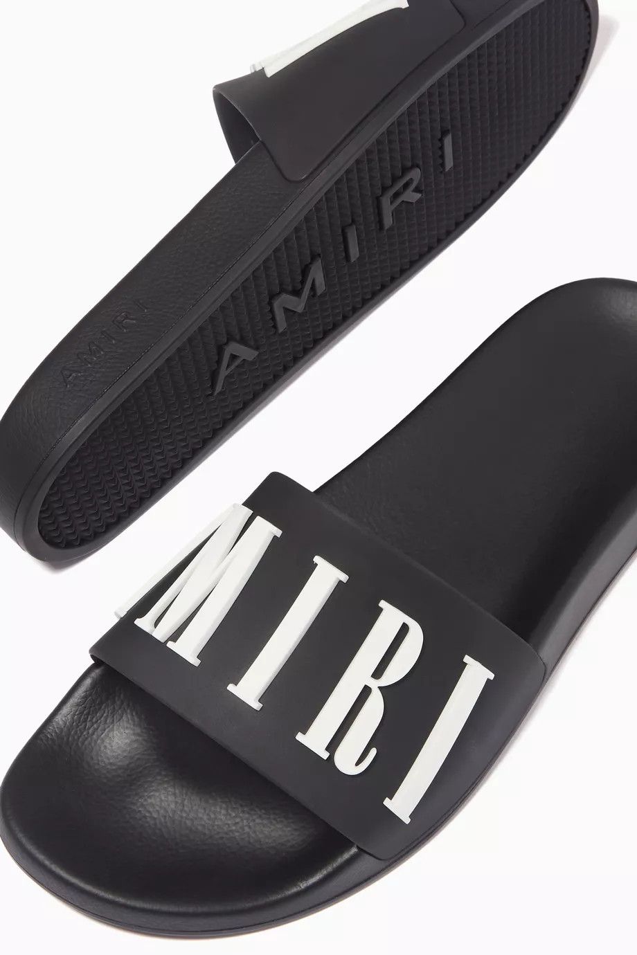 Amiri o1s1wg110325 Logo Pool Slides in Black Size US 8 / EU 41 - 5 Thumbnail