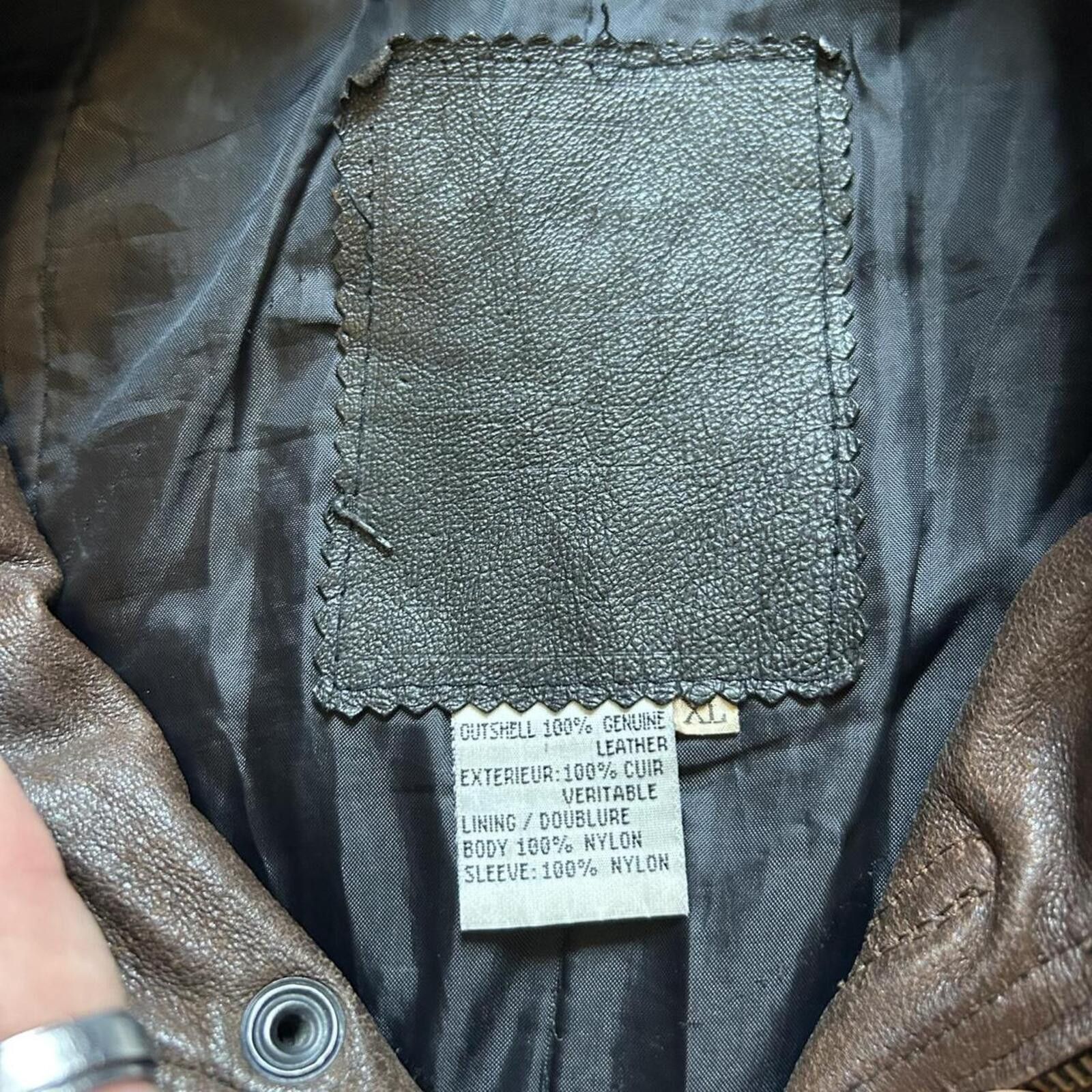 Other Men's Black Genuine Leather Jacket XL Size US XL / EU 56 / 4 - 3 Thumbnail