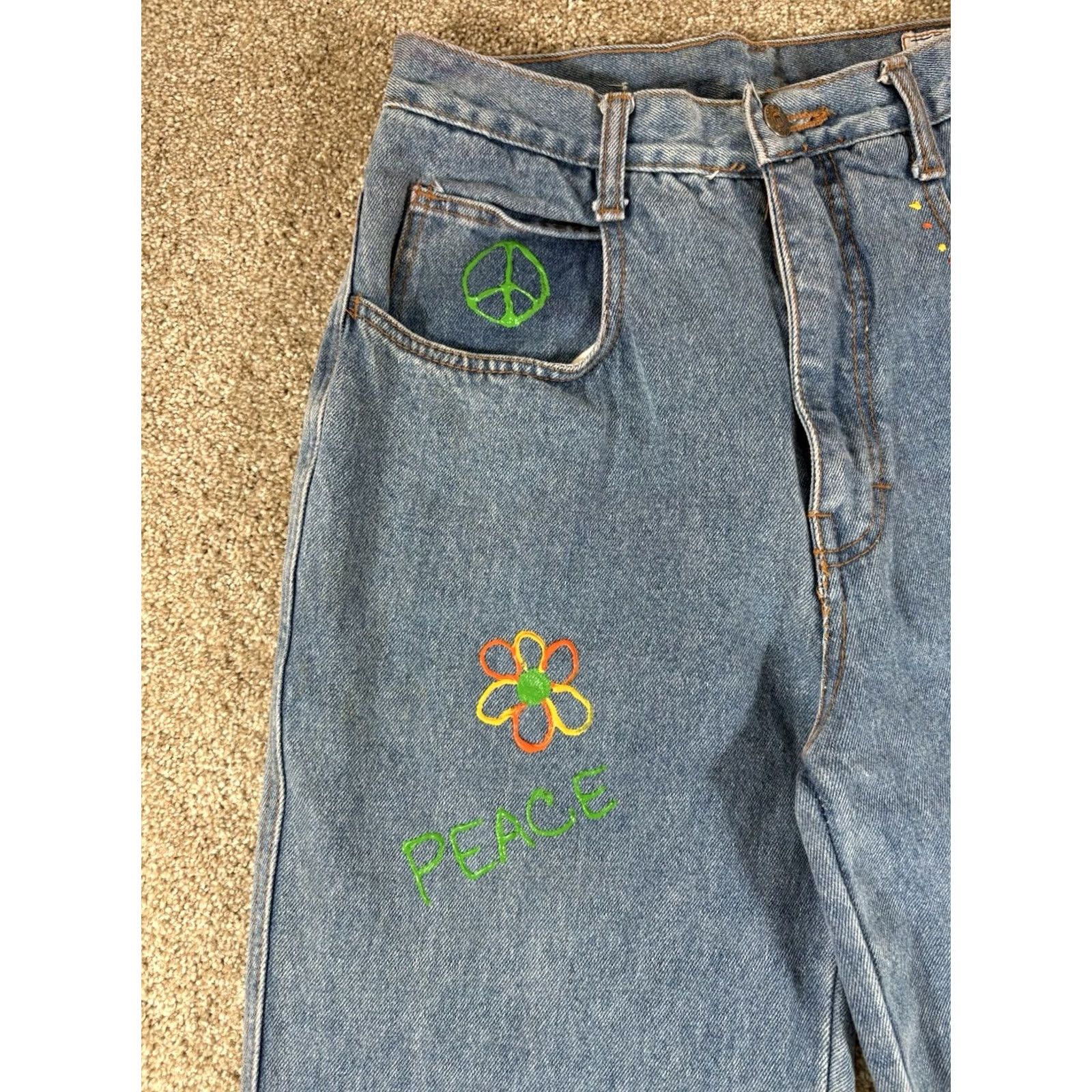 Denime VINTAGE Ever Blue Womens Jeans Boho 1990s Straight Leg Medium Wash 27x29 Denim Size 27" / US 4 / IT 40 - 2 Thumbnail