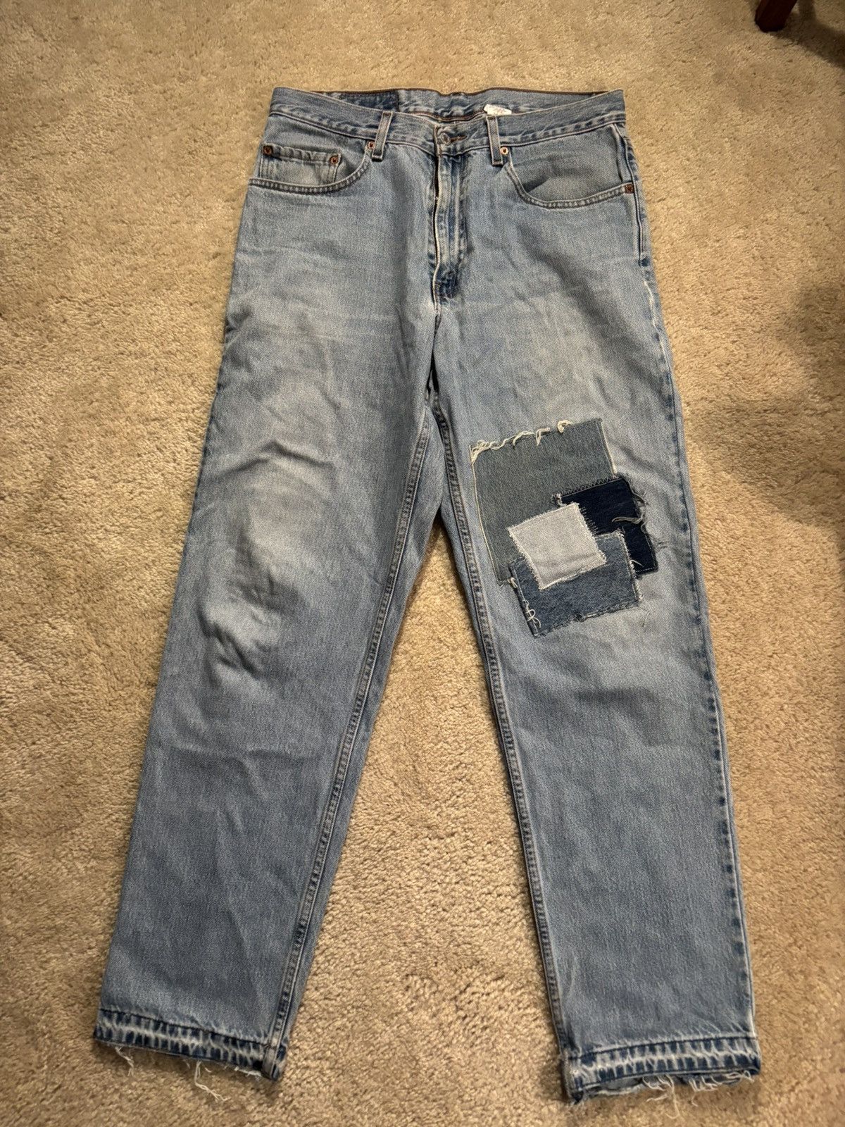 Levi's × Vintage Vintage Levi’s 550 Patchwork 34x32 Size US 34 / EU 50 - 1 Thumbnail