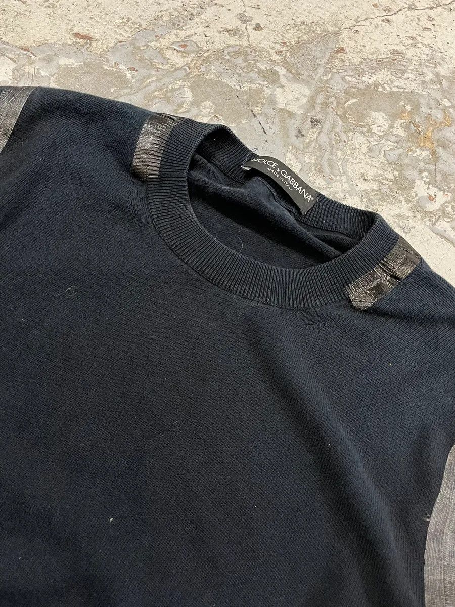 Dolce & Gabbana AW2003 Dolce & Gabbana Black Wool Tapes Sweater Size US S / EU 44-46 / 1 - 5 Thumbnail