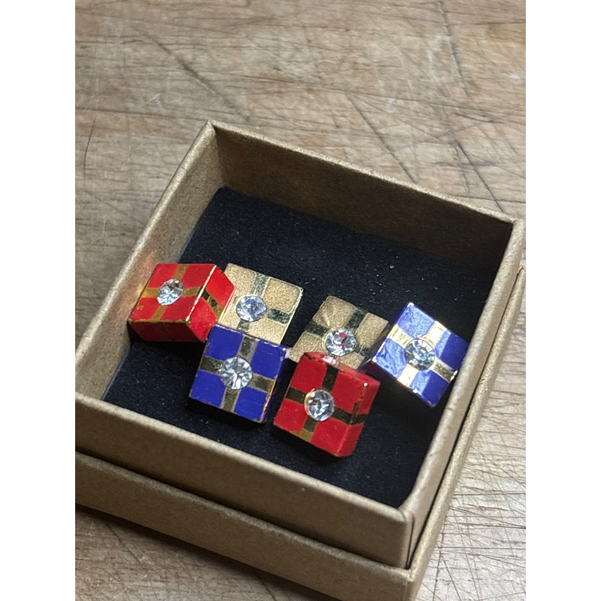 Other Christmas presents Earrings Square Stud Earrings With Rhines Size ONE SIZE - 5 Thumbnail
