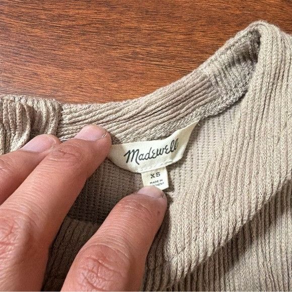Madewell Madewell Ottoman Jacquard Button-Back Top Sz XS Size XS / US 0-2 / IT 36-38 - 6 Thumbnail