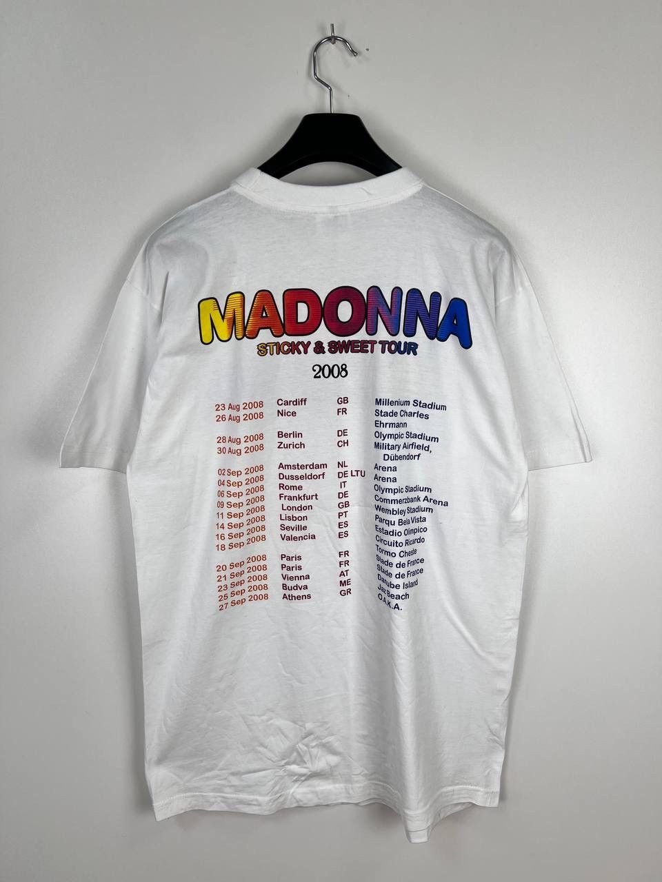 Madonna Sticky sweet tour 2008 band t-shirts size L