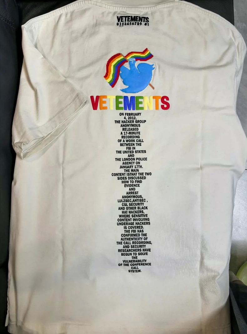 Vetements VETEMENTS White T-shirt 2504-Nextarrow Size US M / EU 48-50 / 2 - 8 Thumbnail