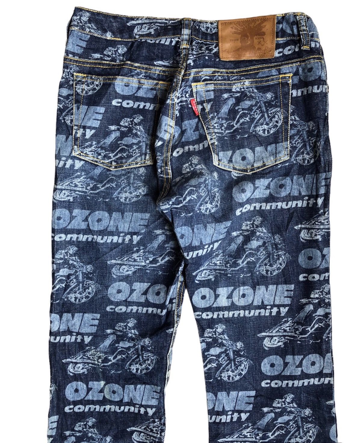 Hysteric Glamour Ozone Community All Over Print Denim Jeans Size 27" / US 4 / IT 40 - 7 Thumbnail